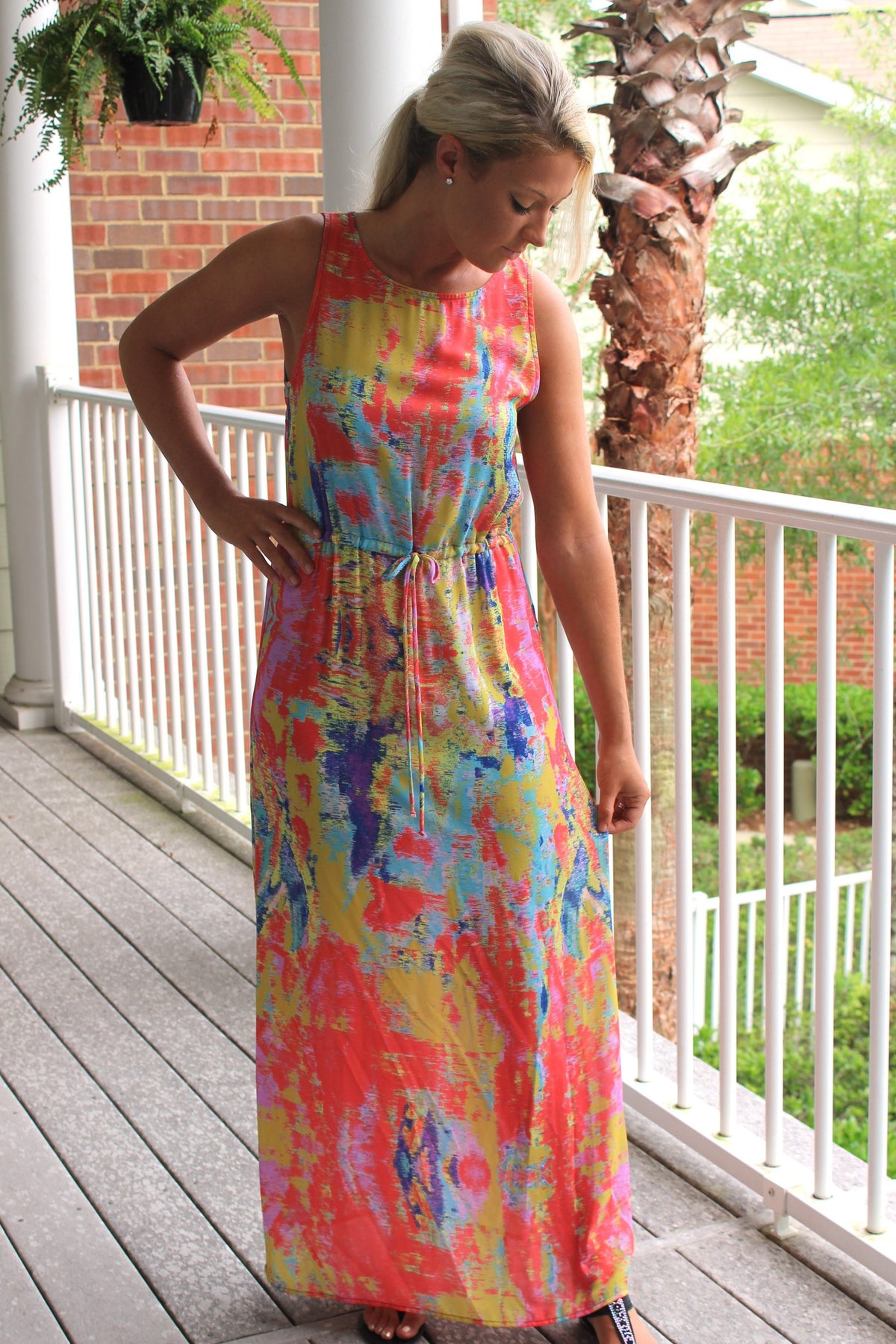 Glam: Avery Maxi Dress, Coral