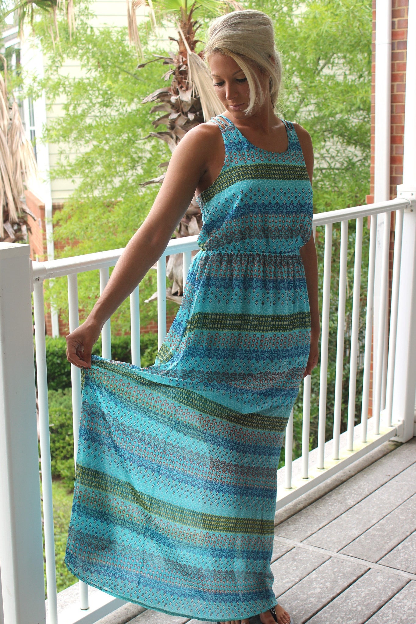 Anne Maxi Dress, Blue