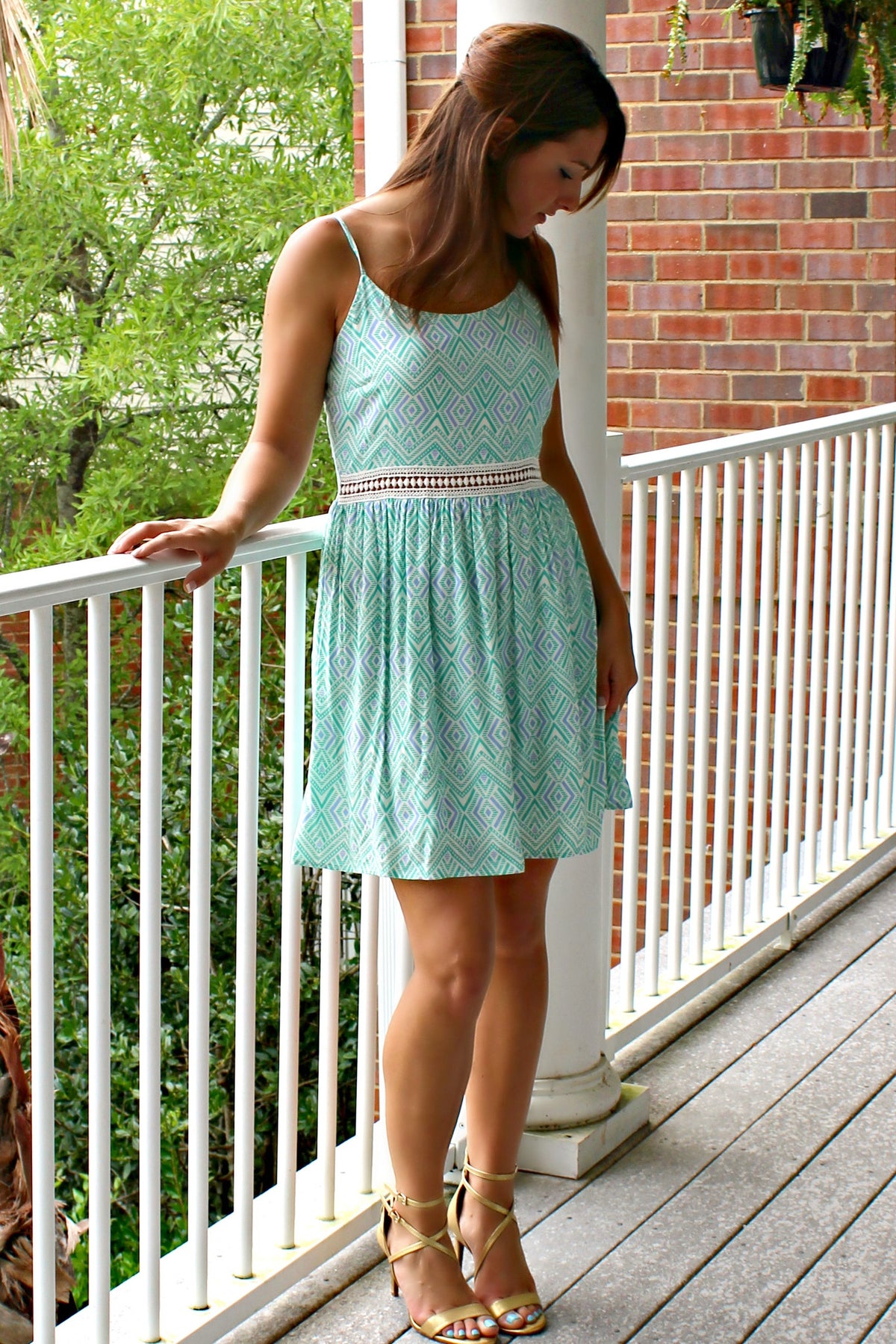 Everly: Tricia Dress, Mint