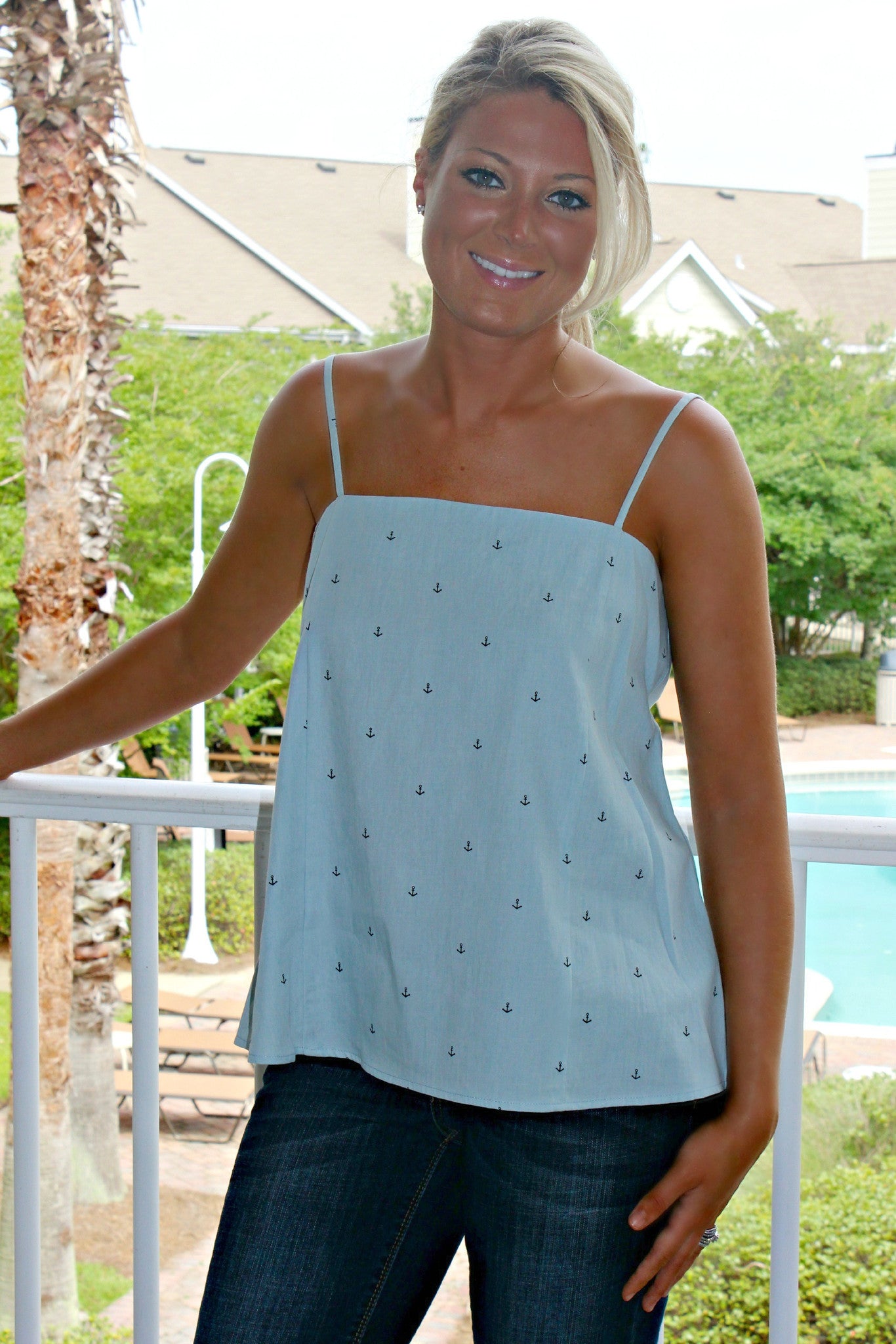 Glam: Anchor Tank, Blue