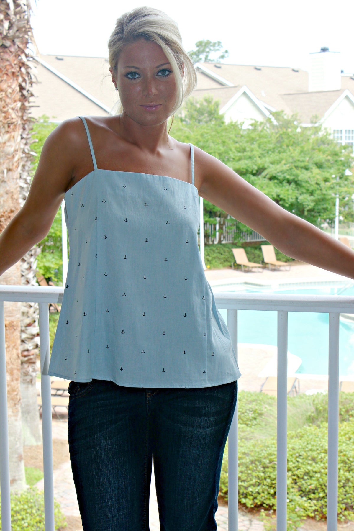 Glam: Anchor Tank, Blue