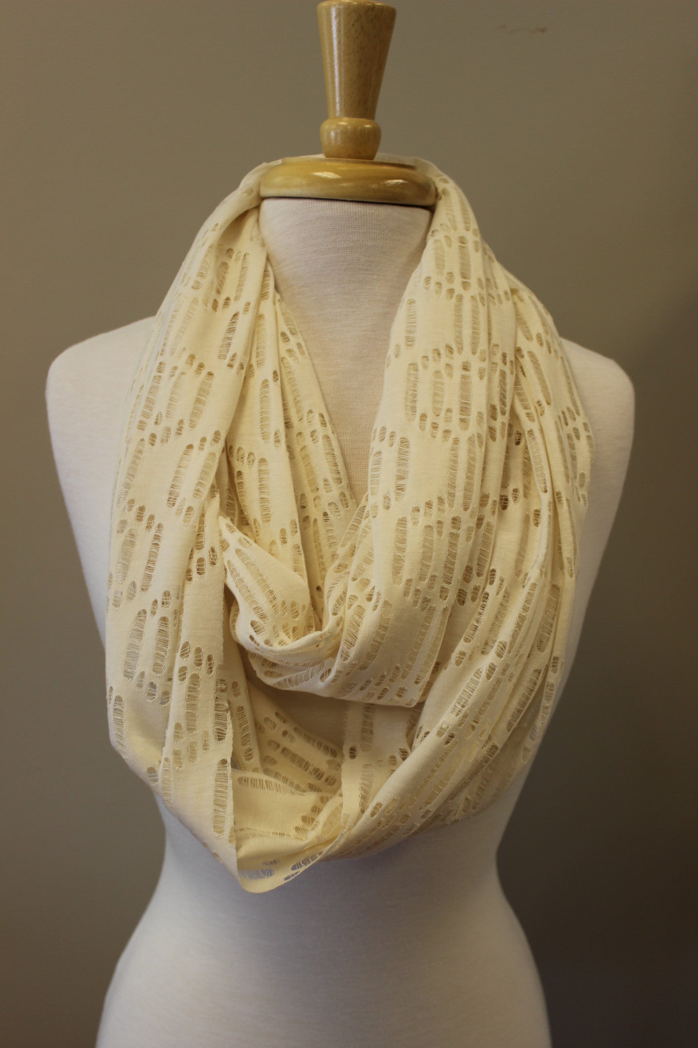 Patrice Infinity Scarf, Ivory