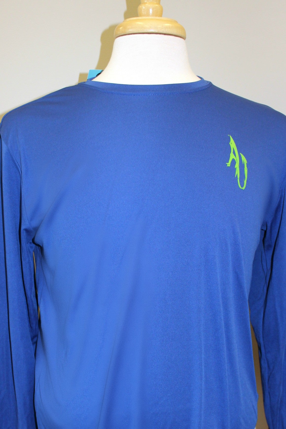 Angler Up: Long Sleeve Performance Tee, Blue/Green