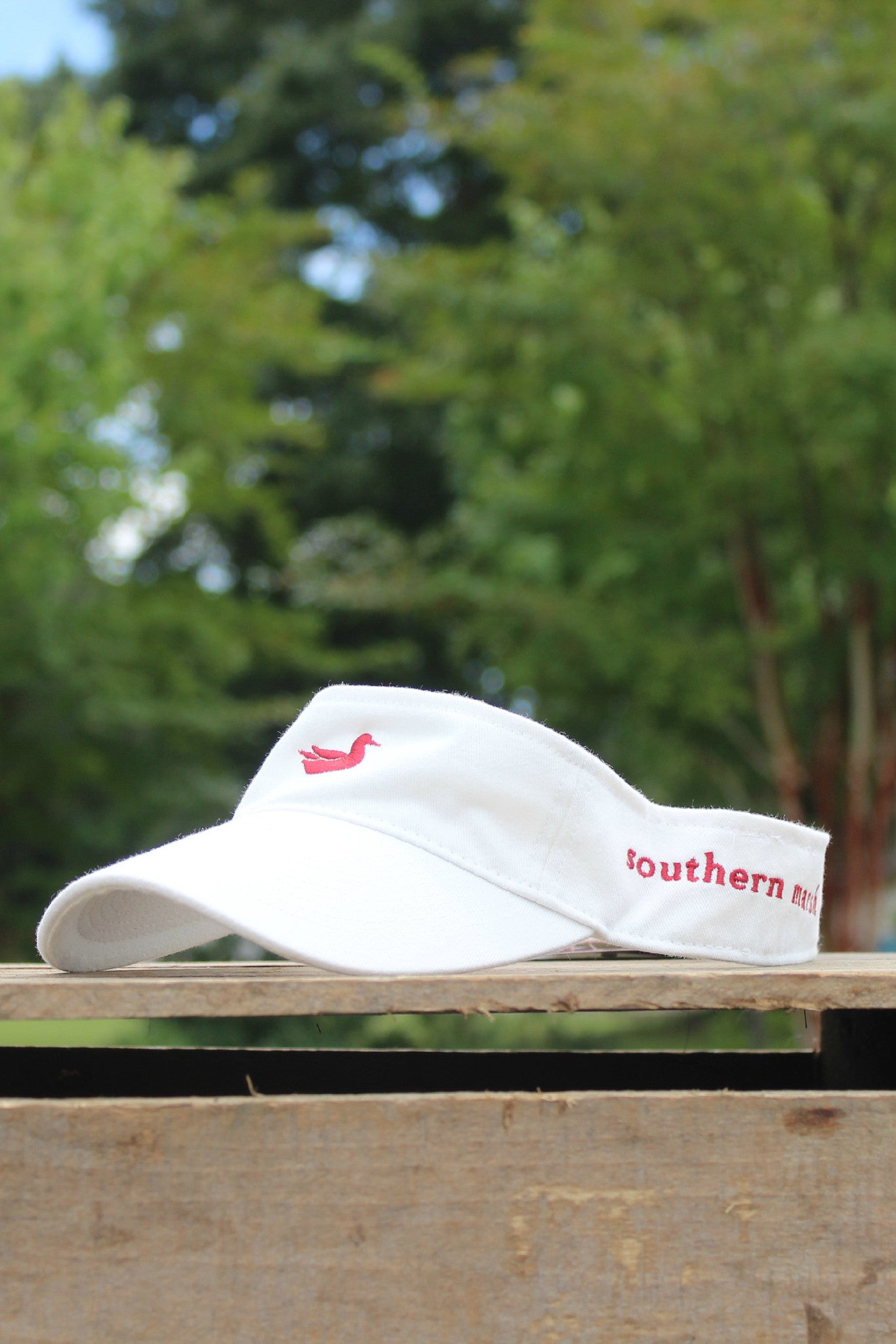 Southern Marsh: Visor, White with Red