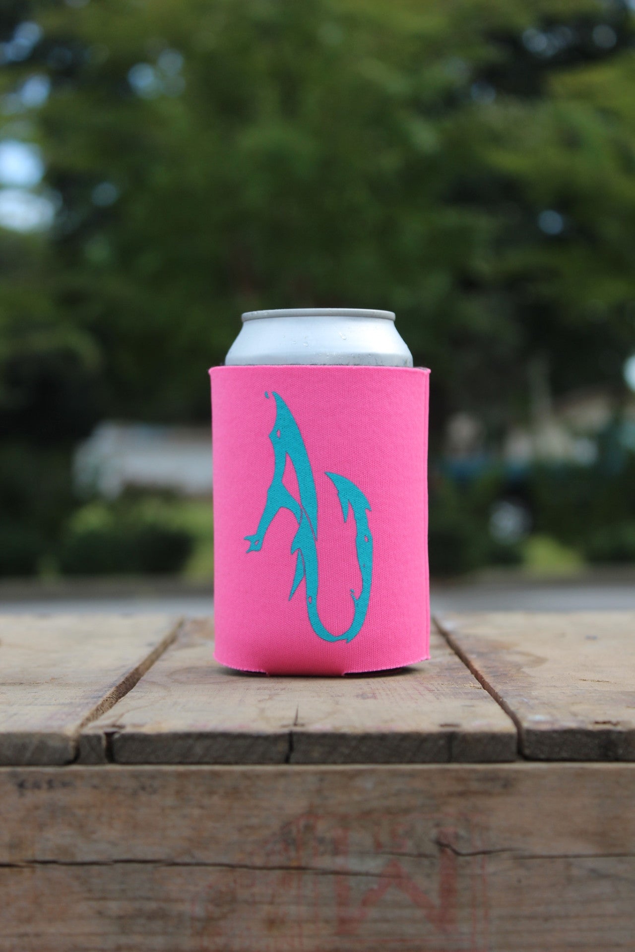 AnglerUp: Koozie, Pink and Teal