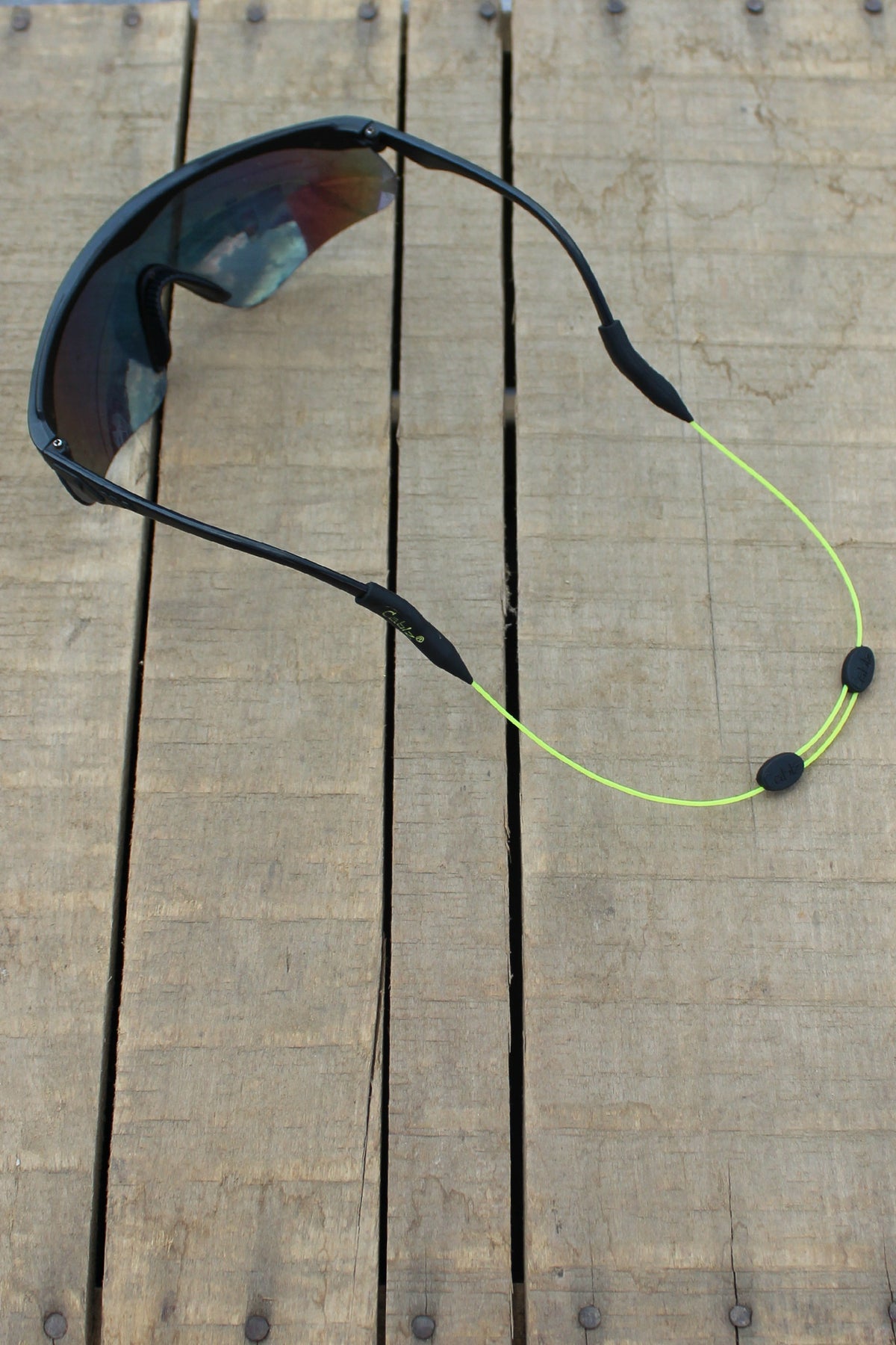 Cablz: Adjustable Monoz Sunglass Straps, Neon Yellow