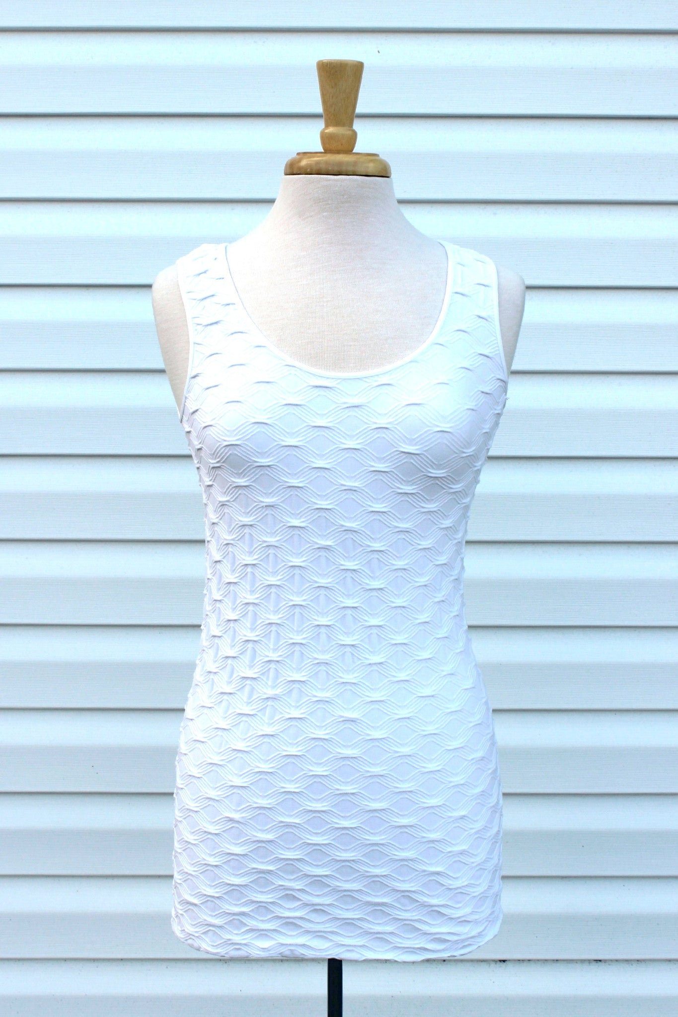 Tees by Tina: Lattice Tank, White