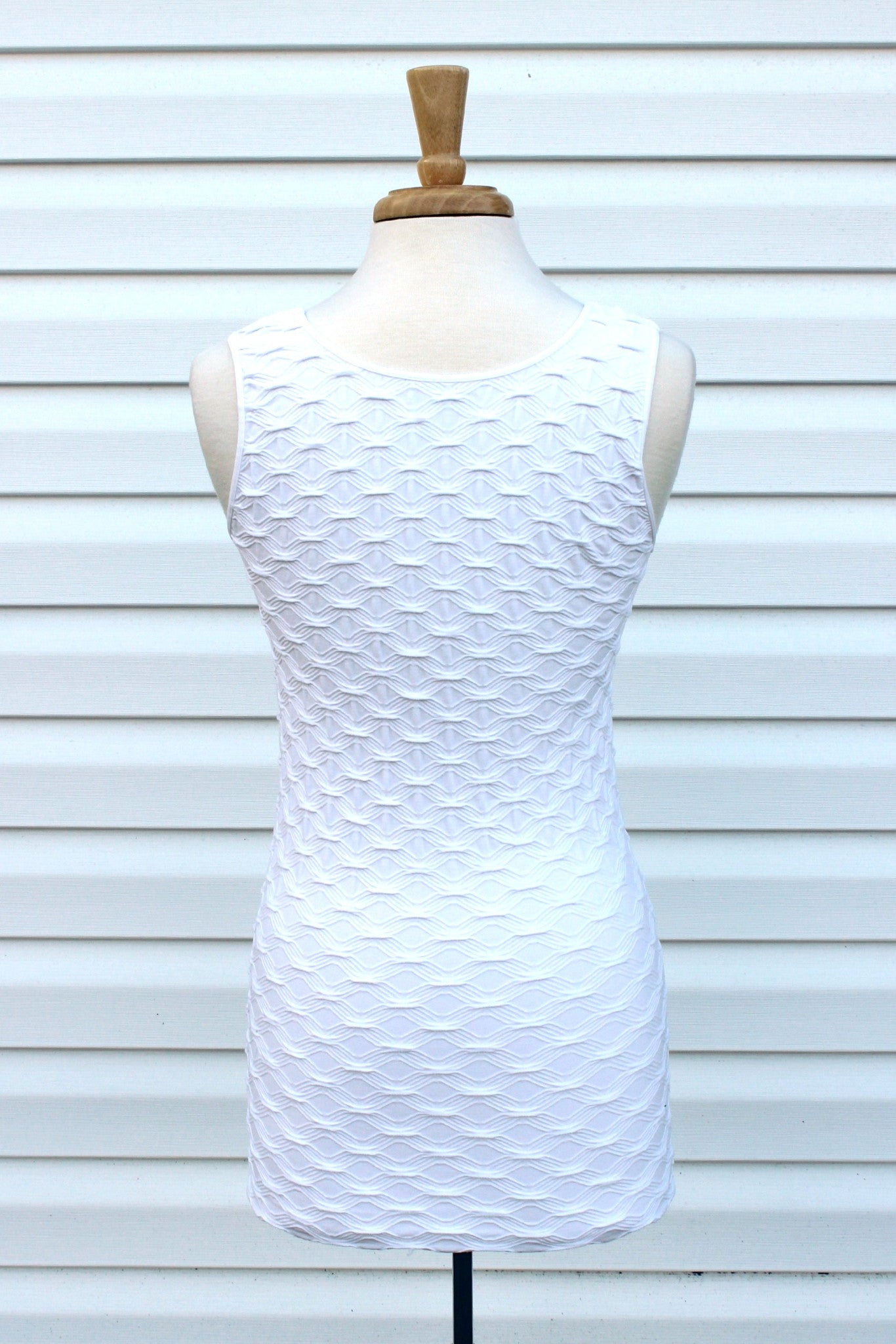 Tees by Tina: Lattice Tank, White