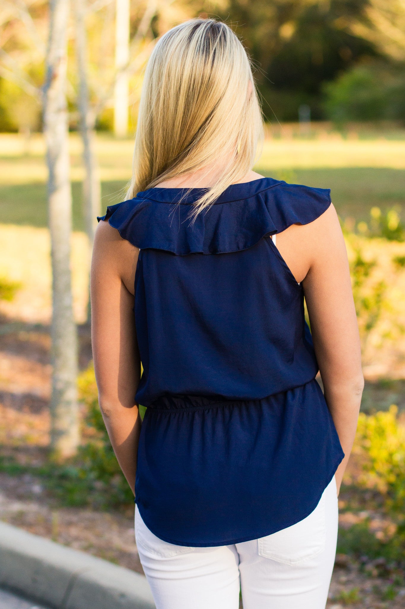 Glam: Leighton Blouse, Navy