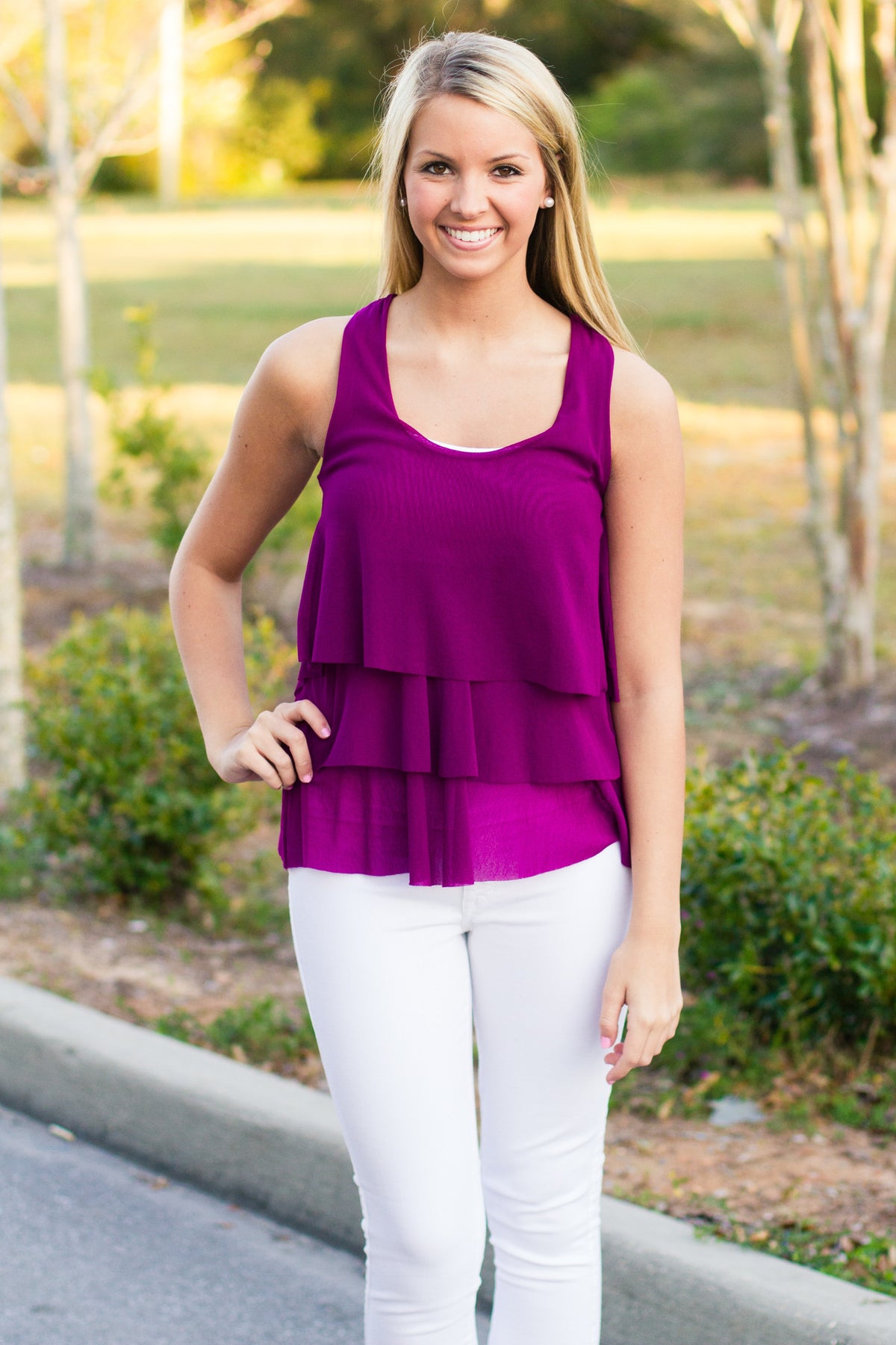 Sweet Pea: Mattie Top, Purple