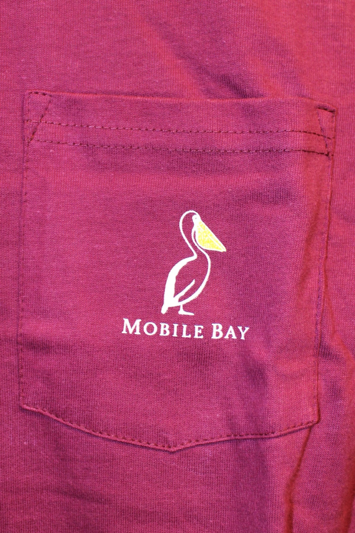 Mobile Bay: Morning Boats Long Sleeve Tee, Burgundy
