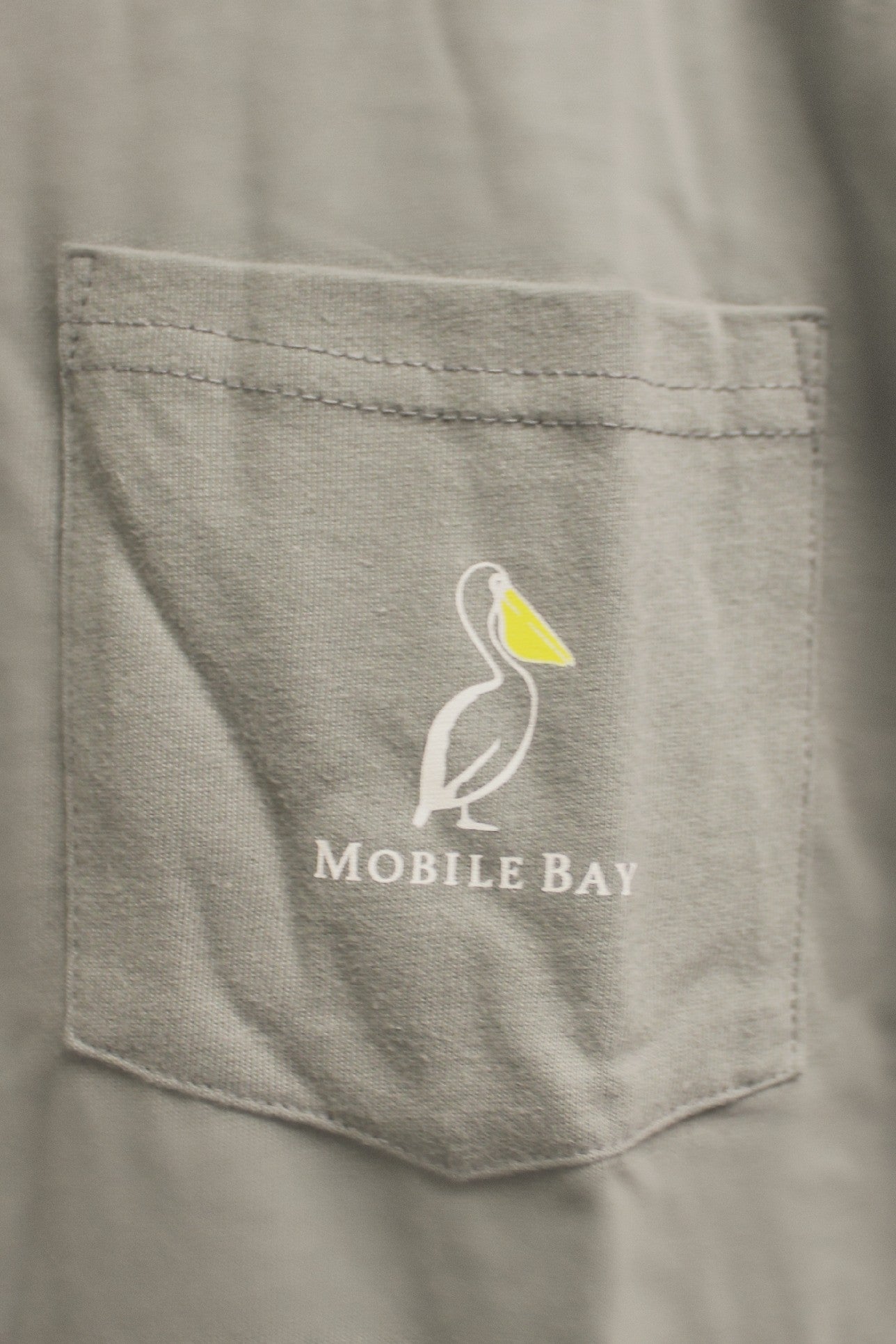 Mobile Bay: Plaque Long Sleeve Tee, Gray