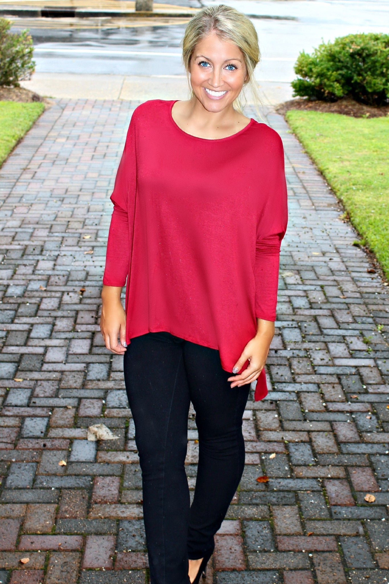 Glam: Natalie Top, Burgundy