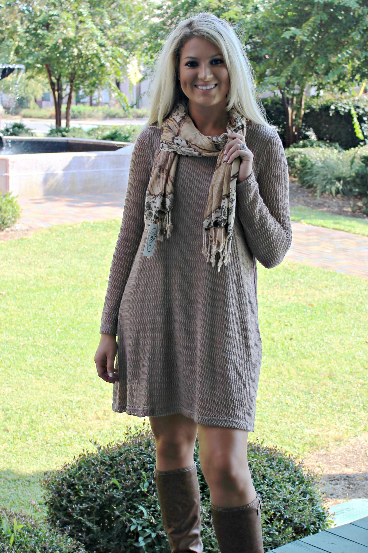 Rikkie Dress, Taupe