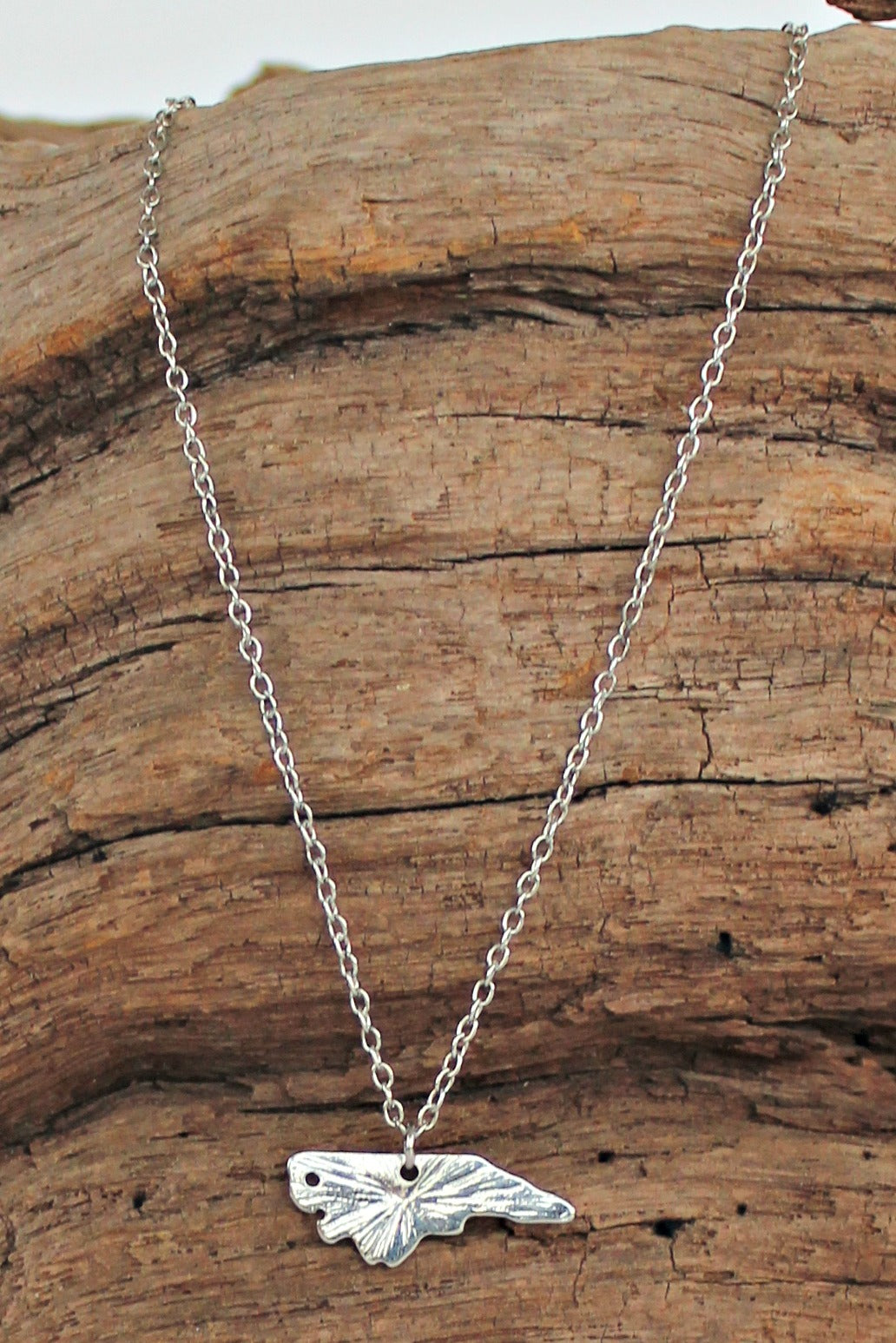North Carolina State Necklace, Silver