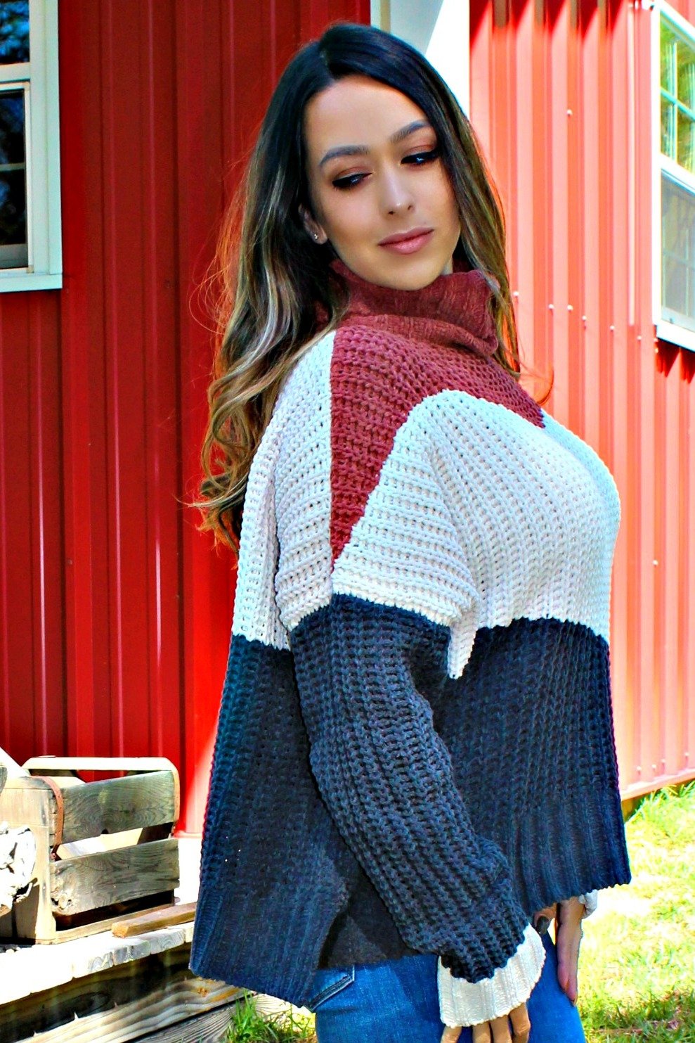 Color Block Sweater, Multi