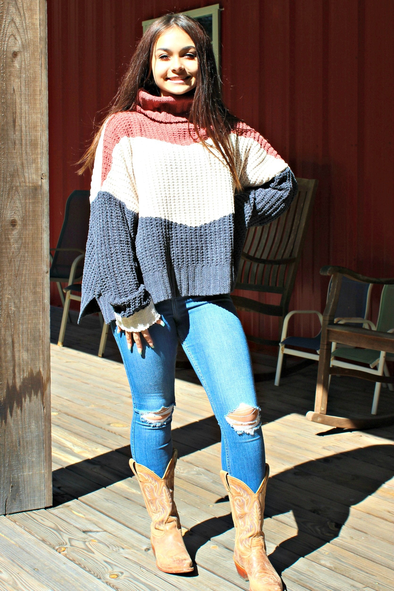 Color Block Sweater, Multi