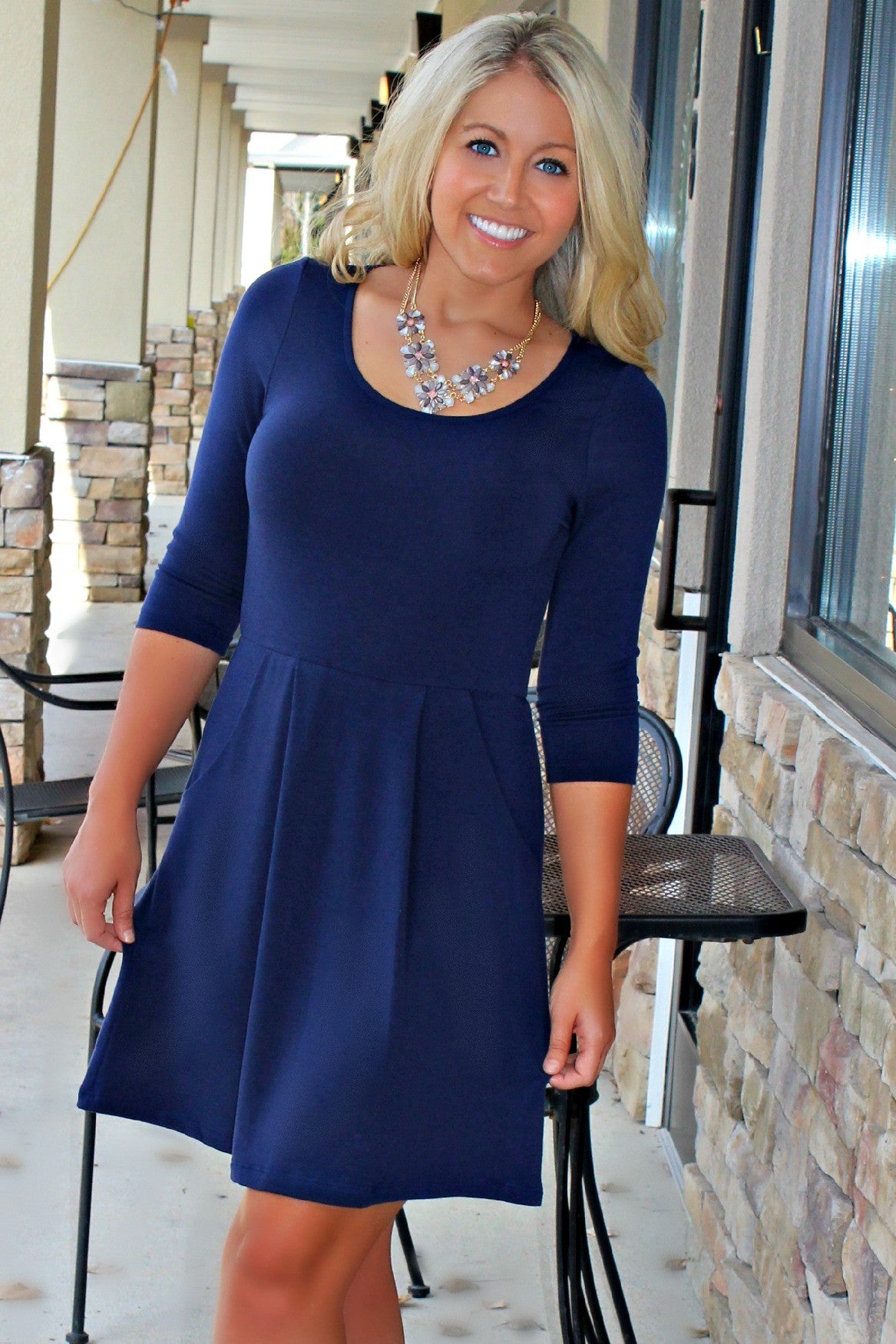 Everly: Chase Dress, Navy