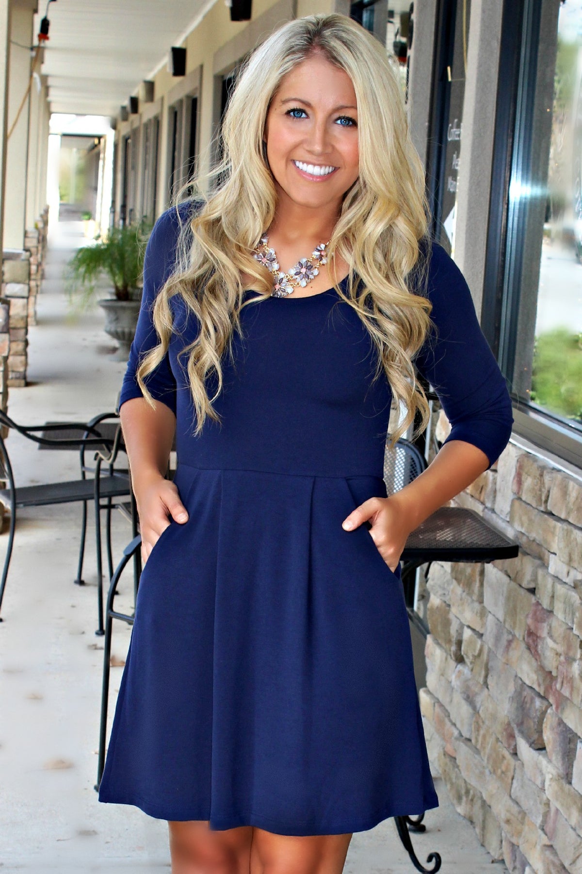 Everly: Chase Dress, Navy