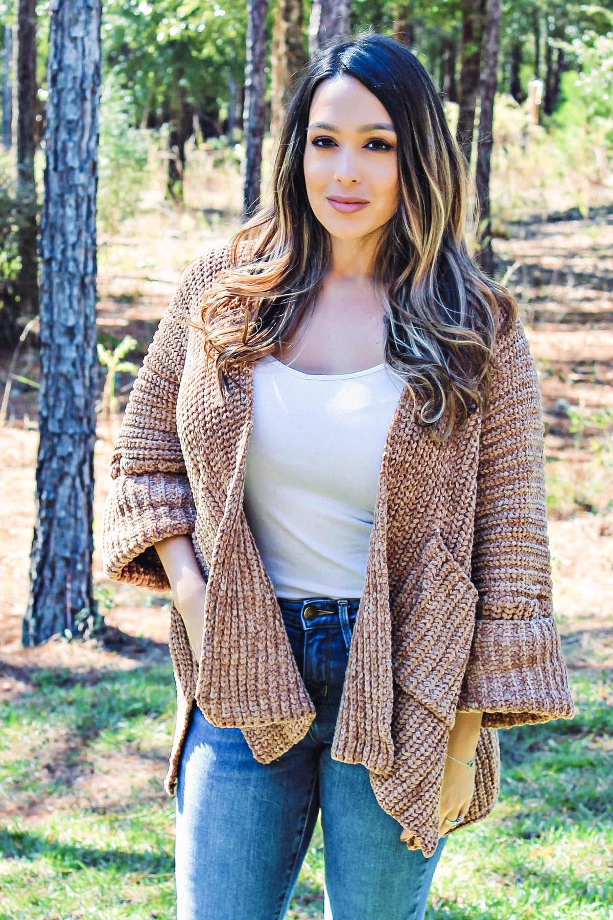Slouch Cardigan, Camel