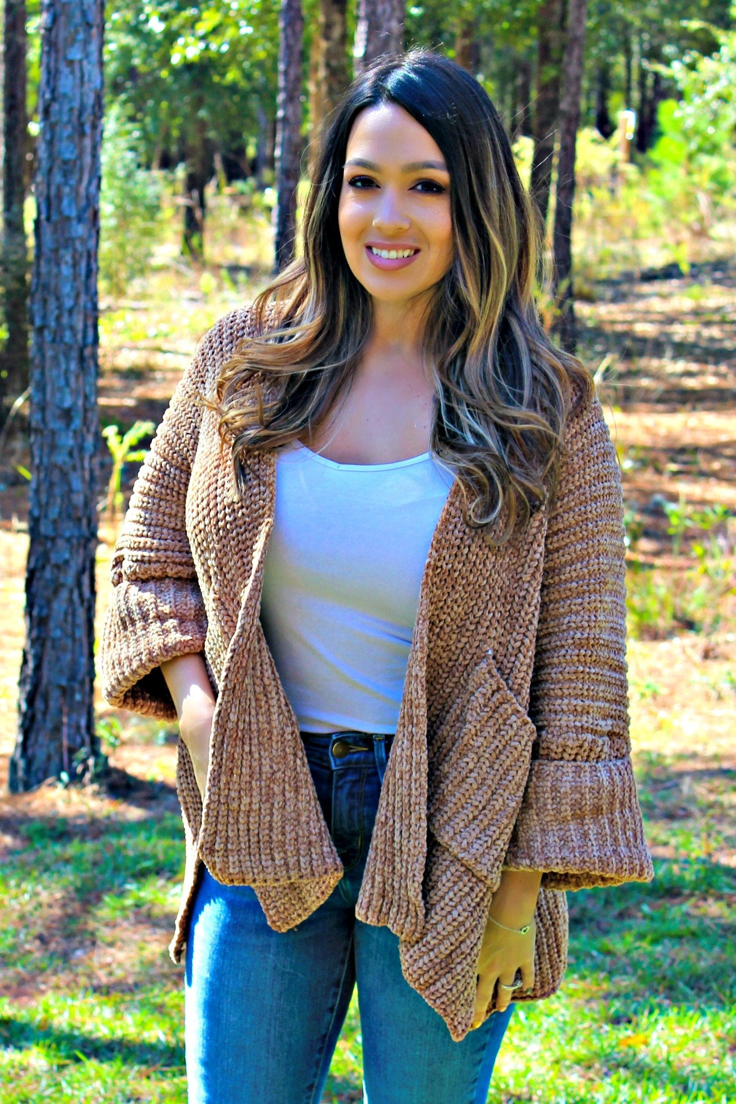 Slouch Cardigan, Camel