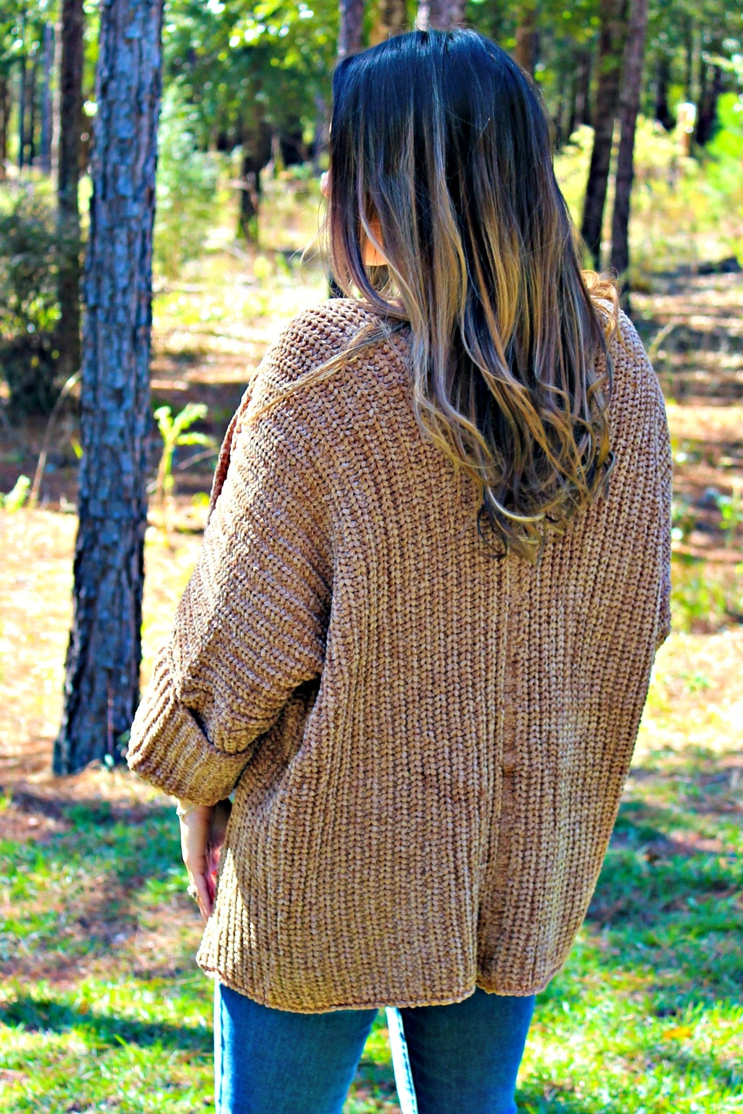 Slouch Cardigan, Camel