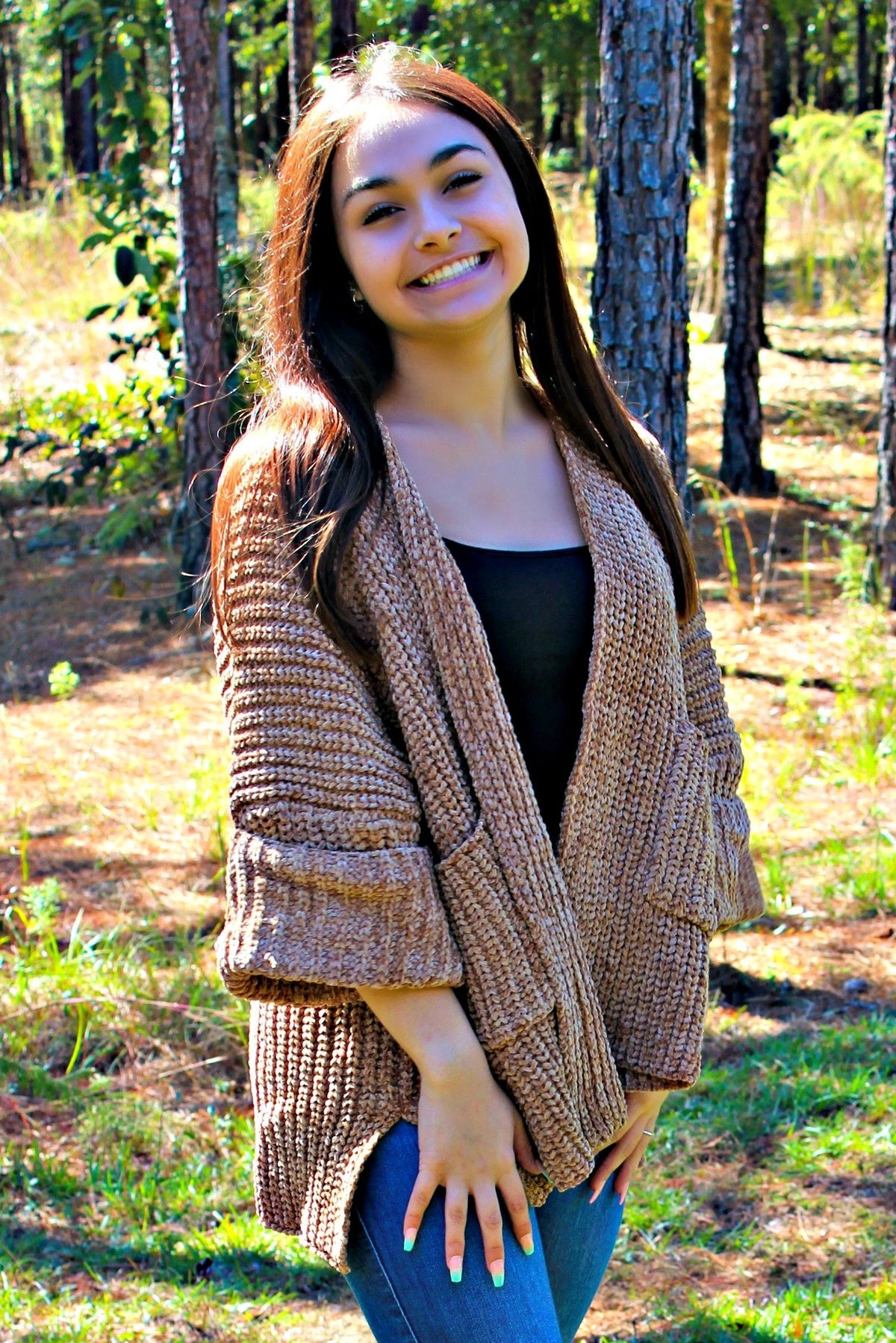 Slouch Cardigan, Camel