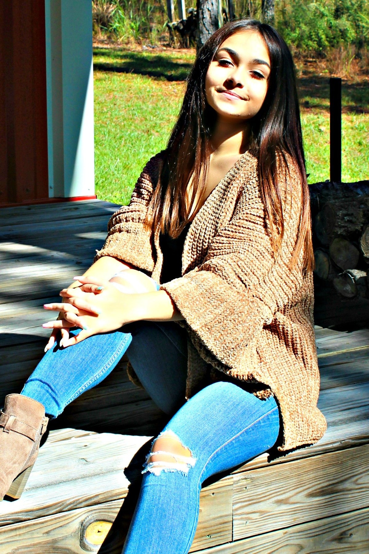 Slouch Cardigan, Camel