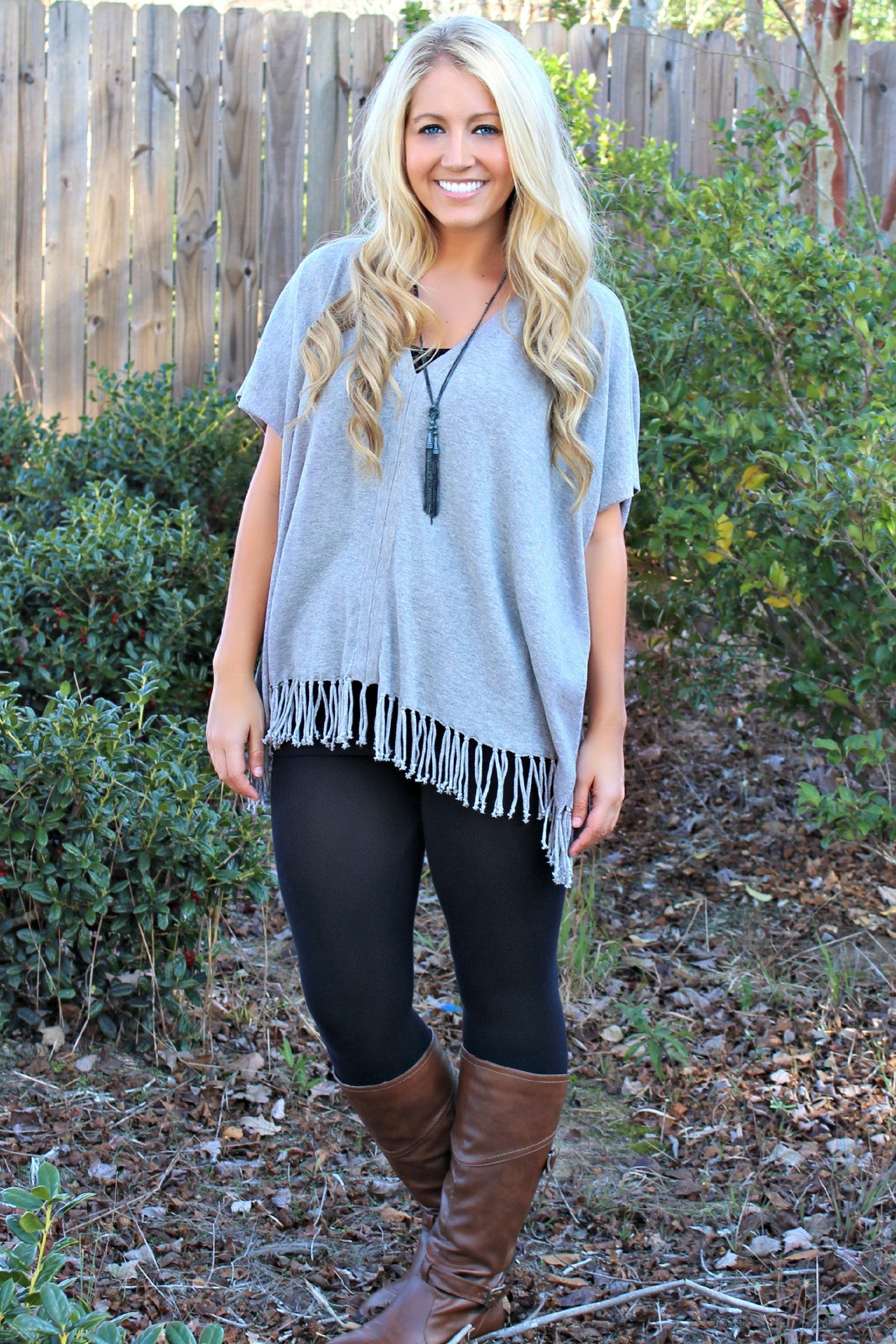 525 America: Fringe Pullover, Gray