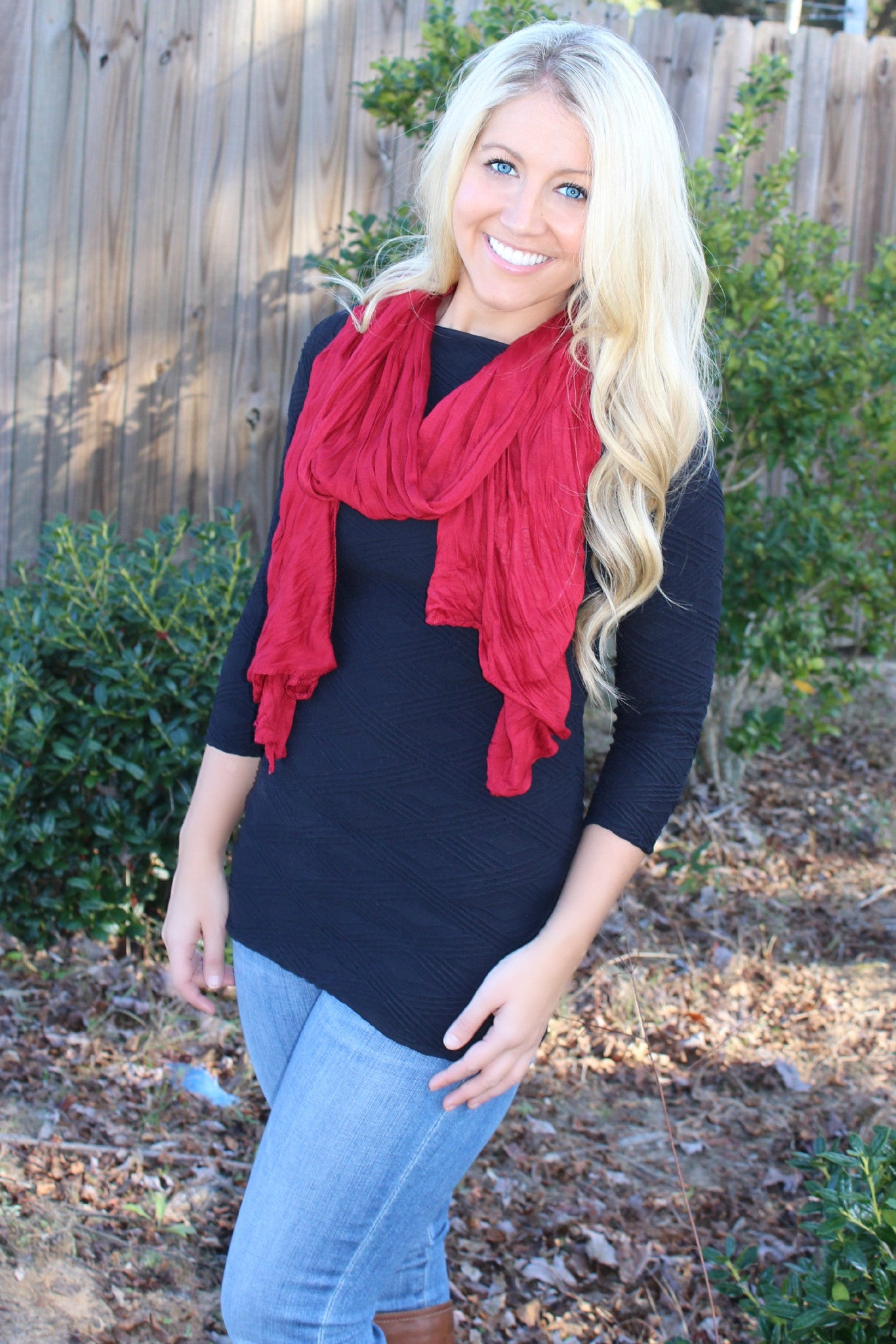 Scarf, Burgundy