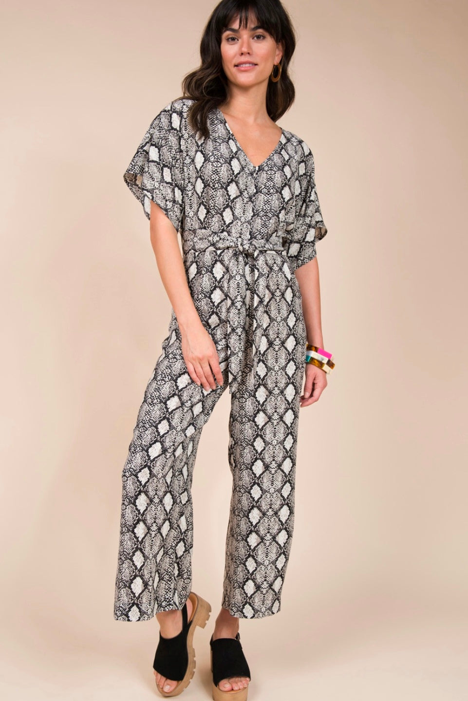 Uncle Frank: Cropped Jumpsuit, Snakeskin