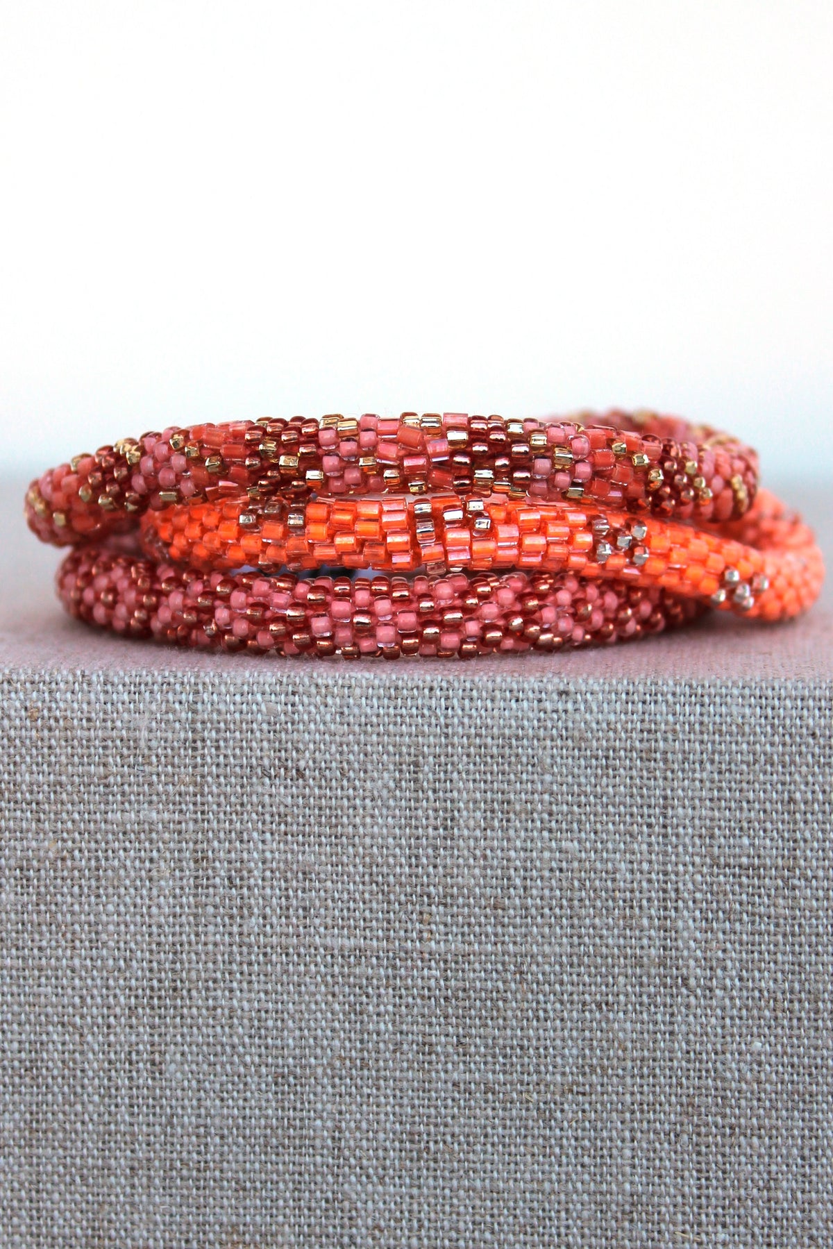 Lily and Laura: Bracelet Set, Coral