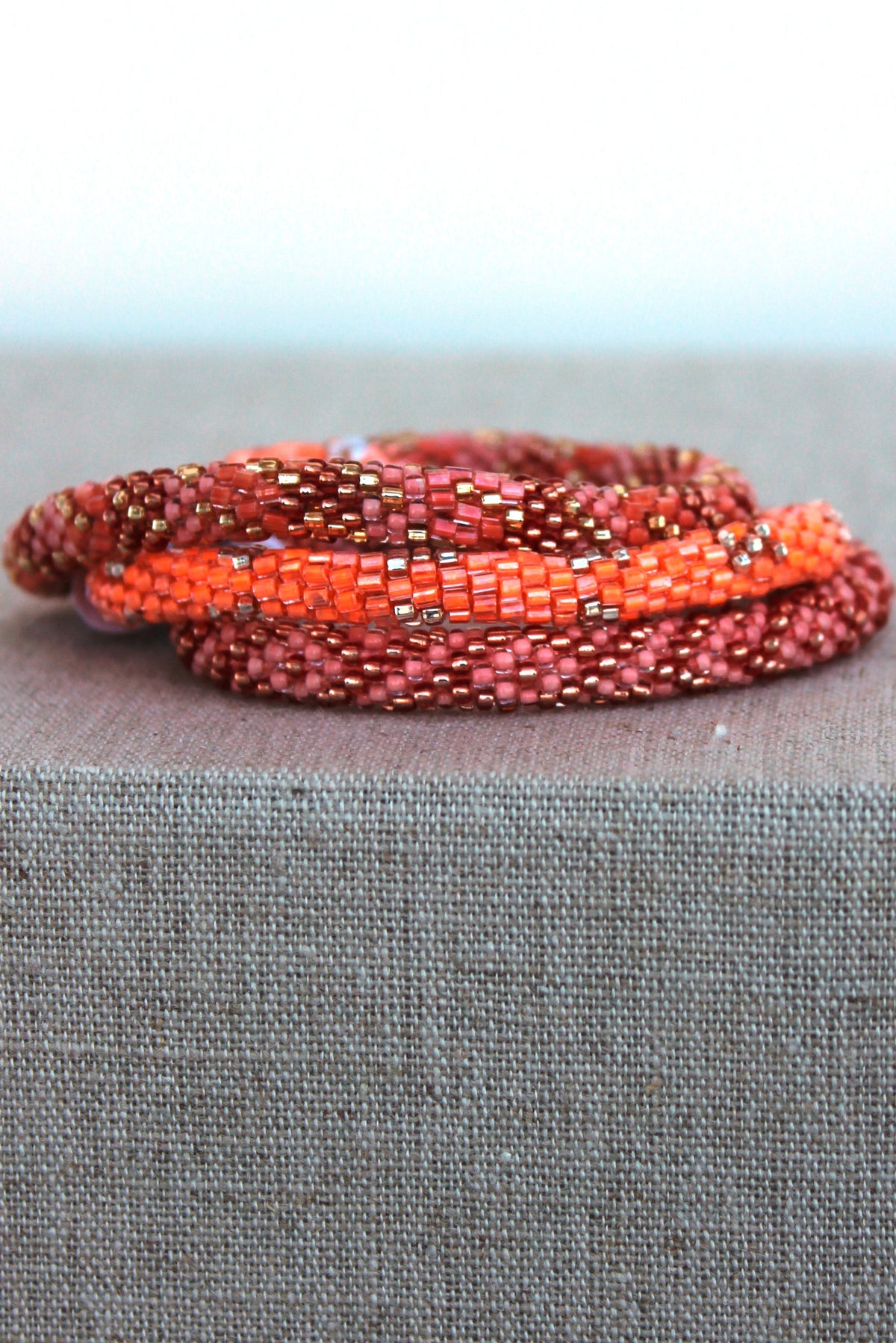 Lily and Laura: Bracelet Set, Coral