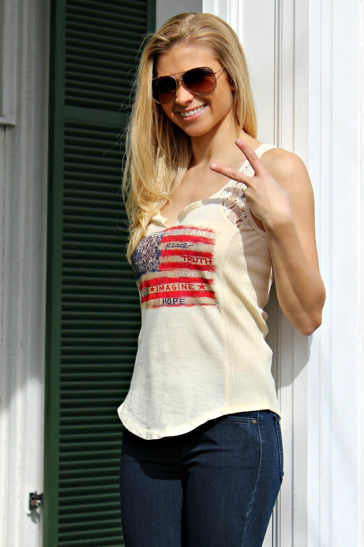 Patriotic Top, Ivory