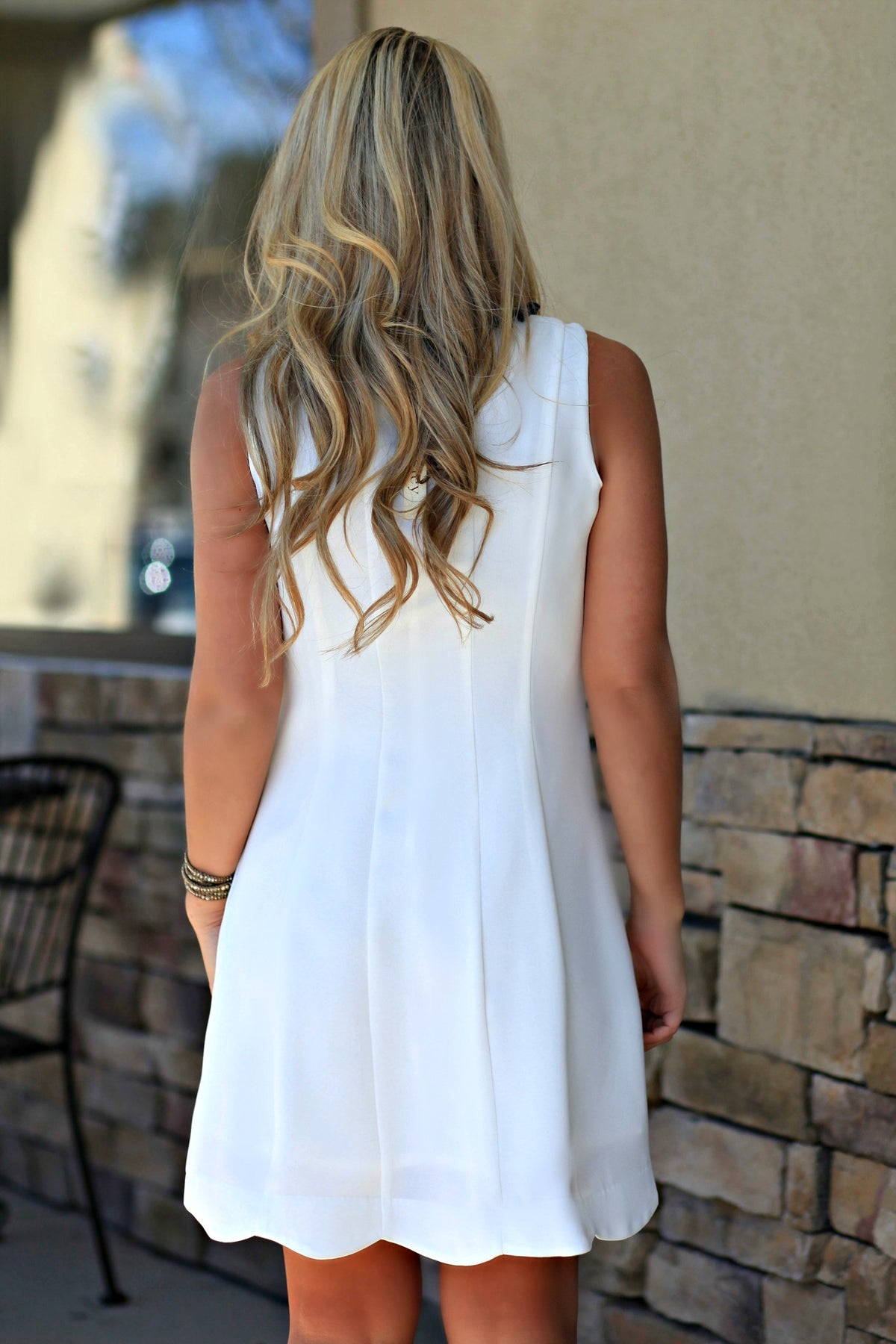 Stefanie Dress, White