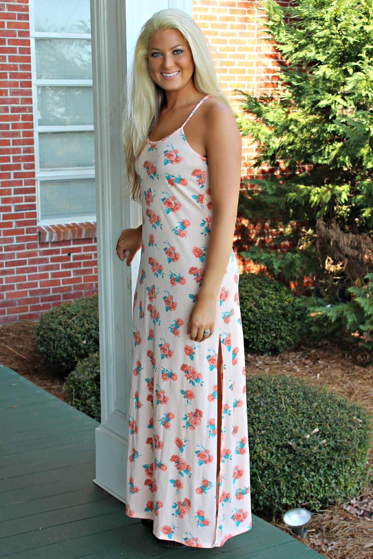 Callie Maxi Dress, Peach