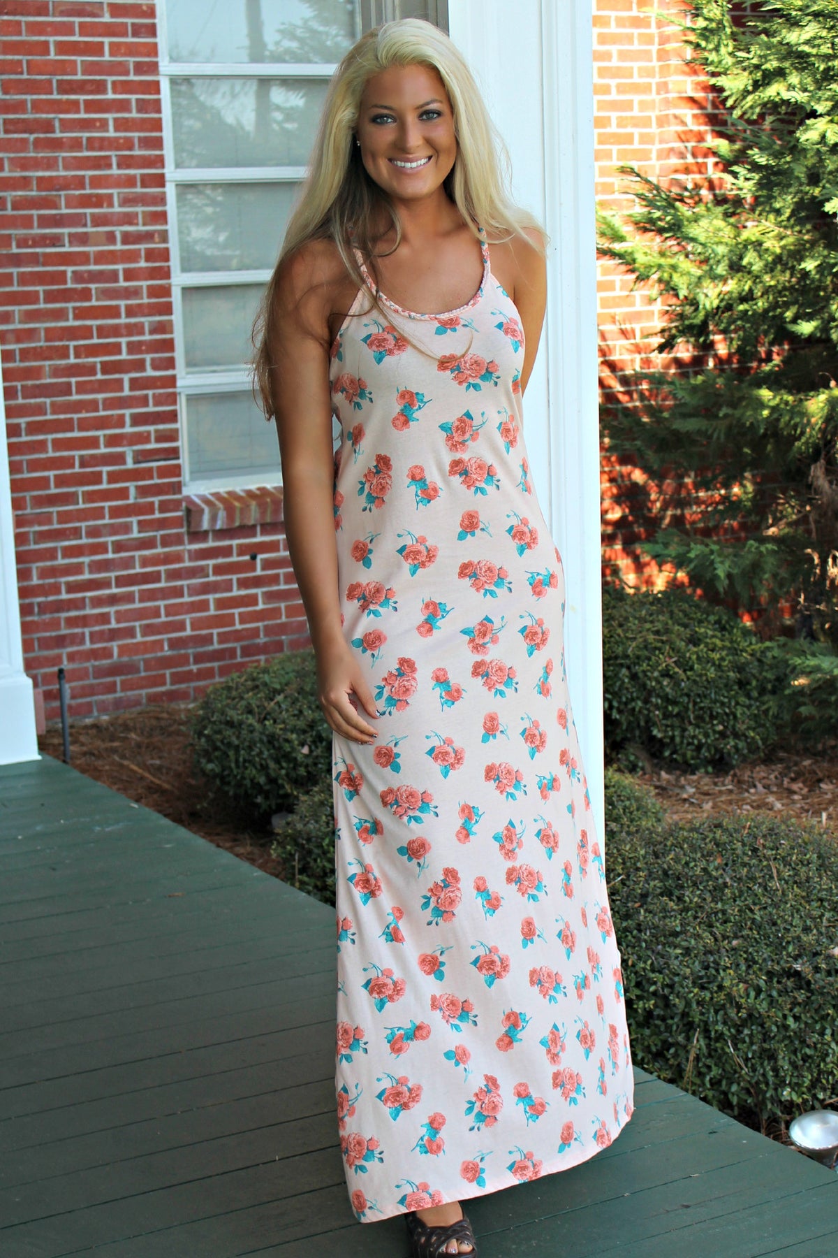 Callie Maxi Dress, Peach