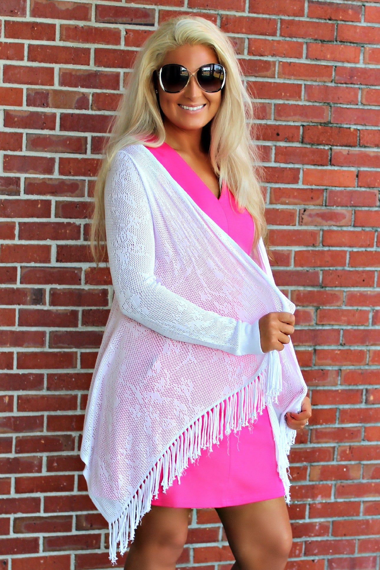 525 America: Cait Cardigan, White