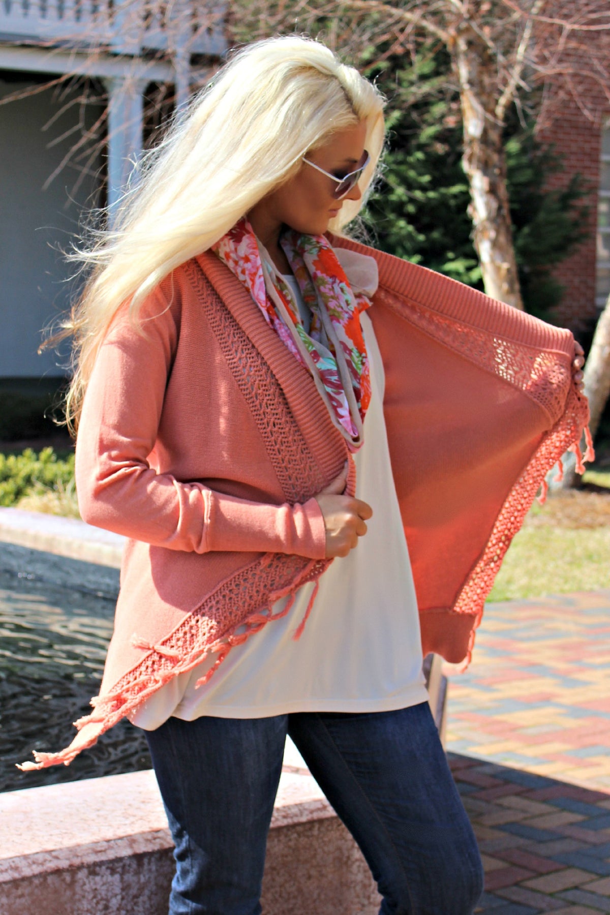 Ivy Jane: April Cardigan, Coral