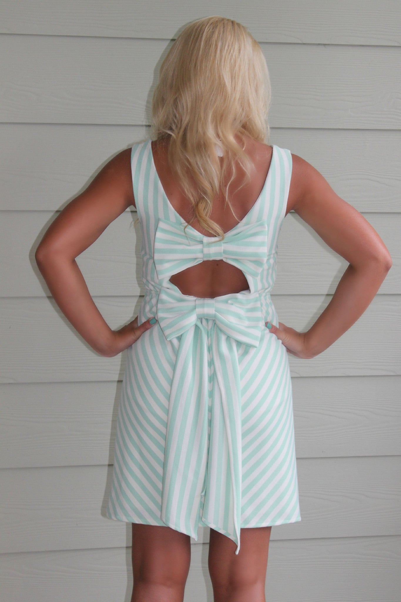 Judith March: Roxanne Dress, Mint and Ivory