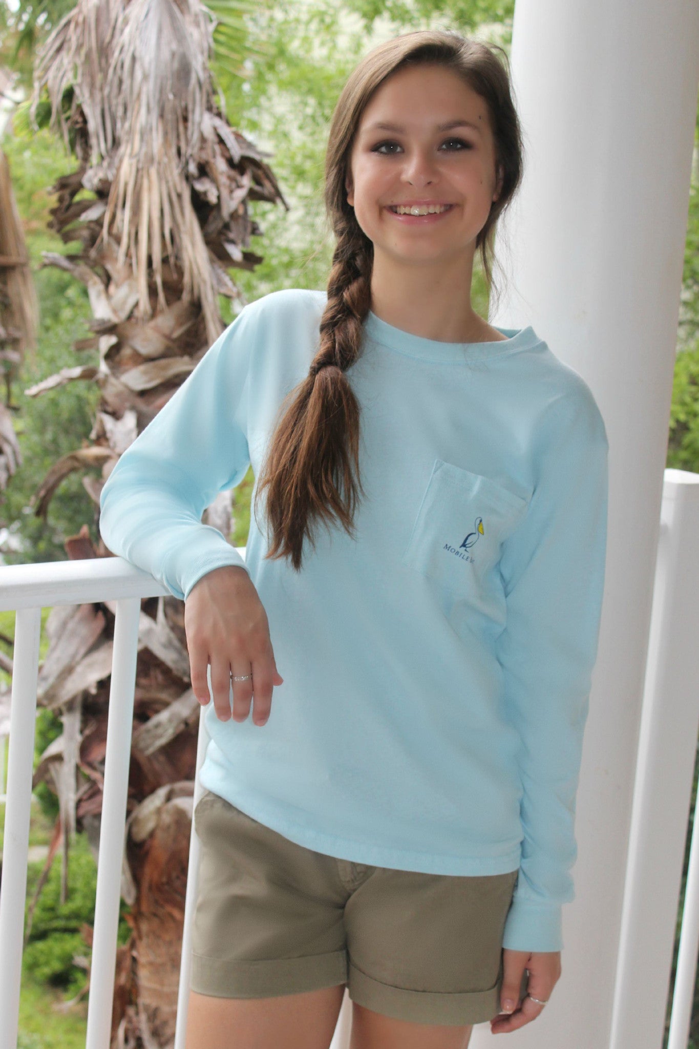 Mobile Bay: Bayside Fishing Long Sleeve Tee, Blue