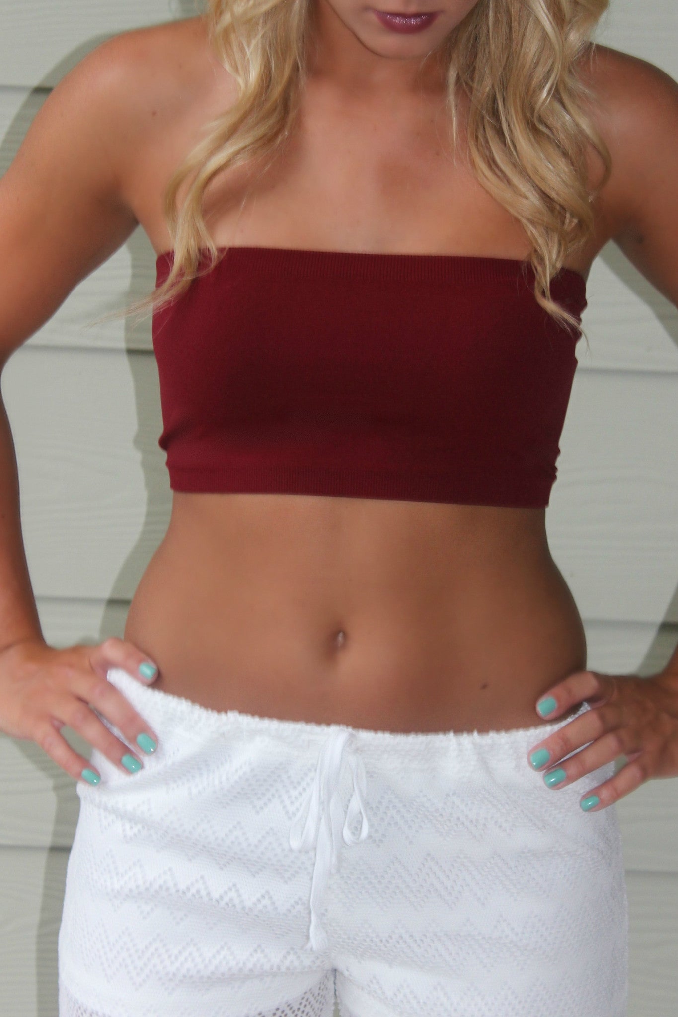 Tees by Tina: Bandeau, Burgundy