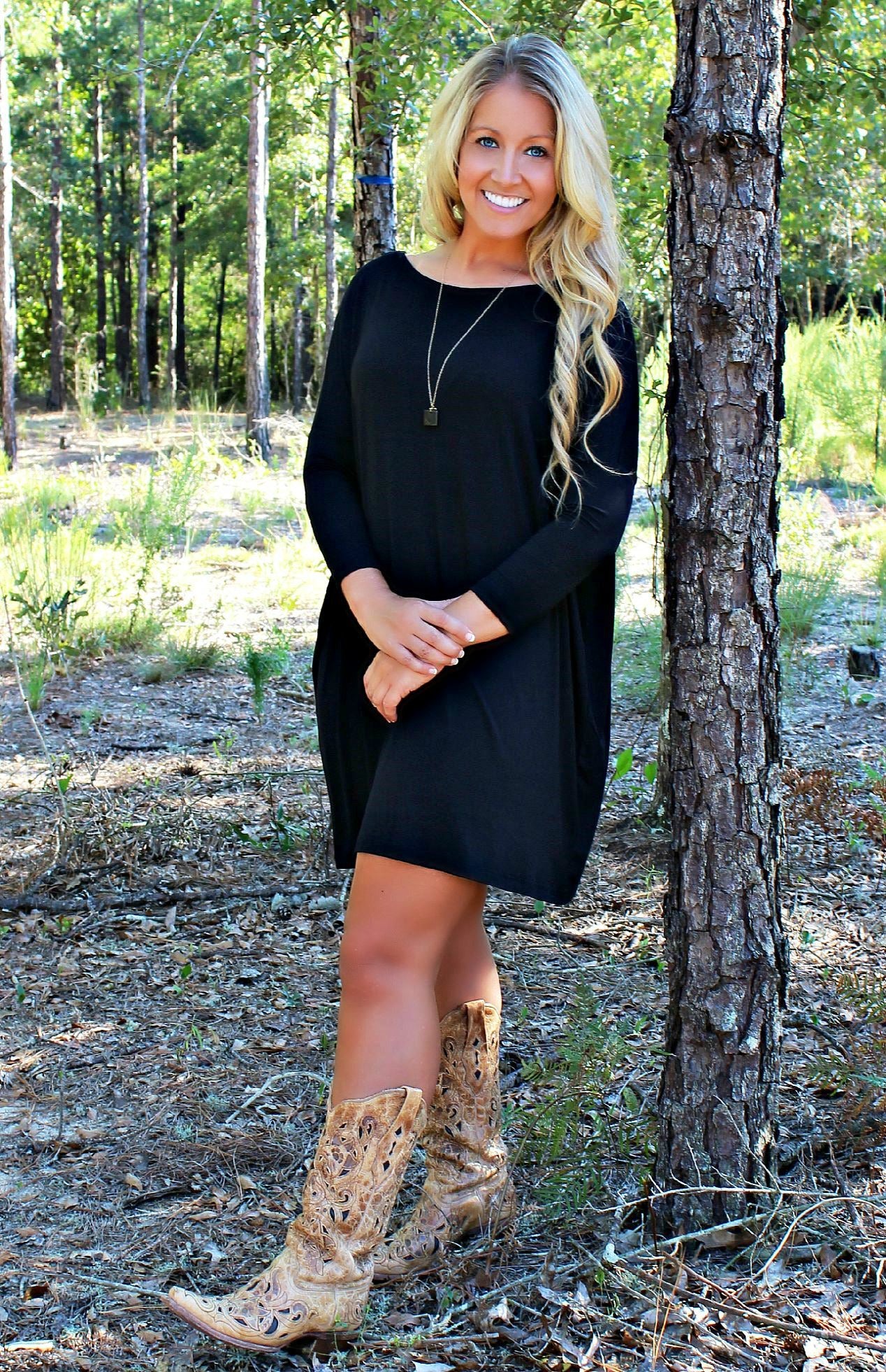 Knitted Piko Dress, Black