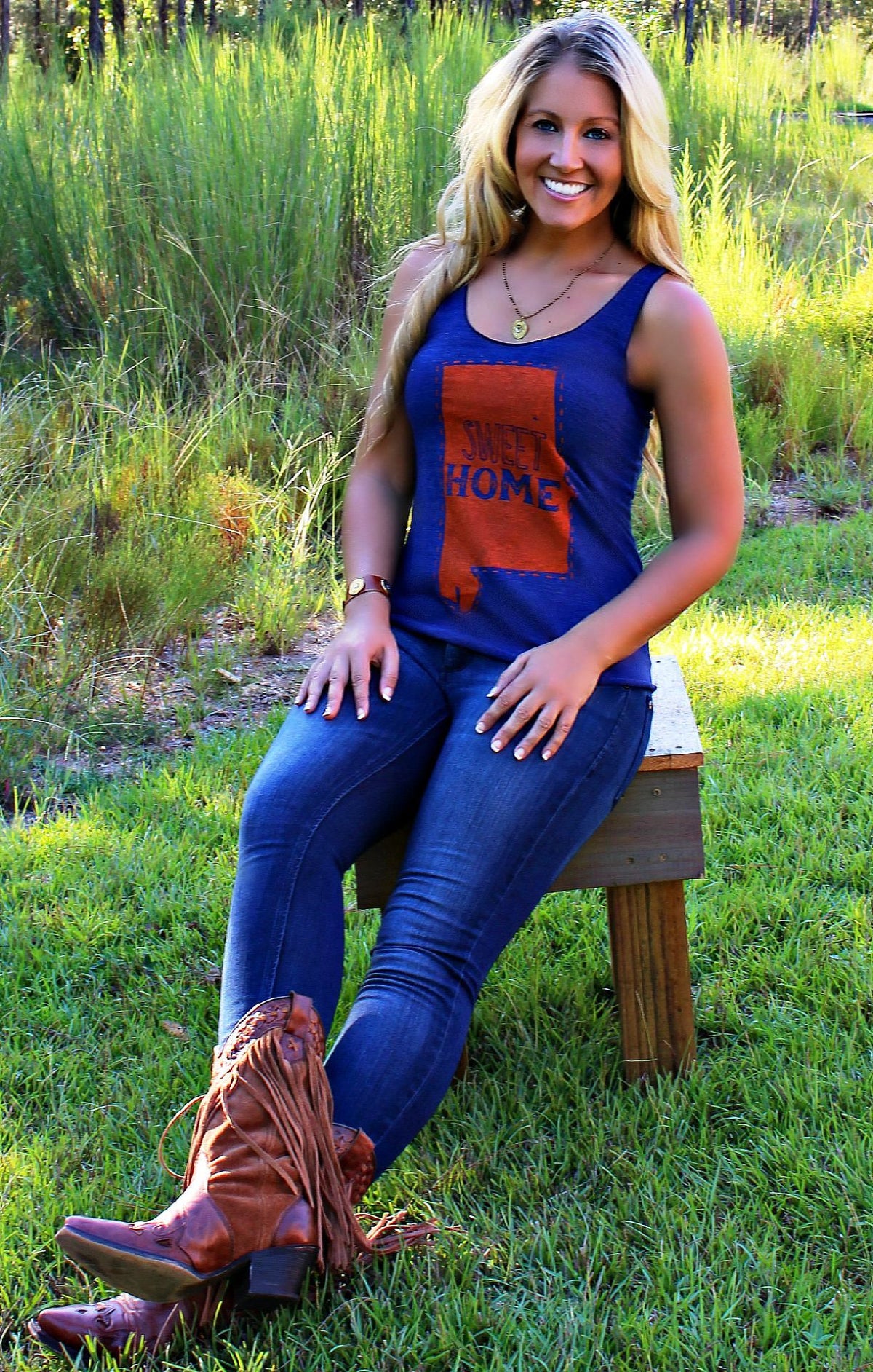 Judith March: Sweet Home Alabama Tank, Navy