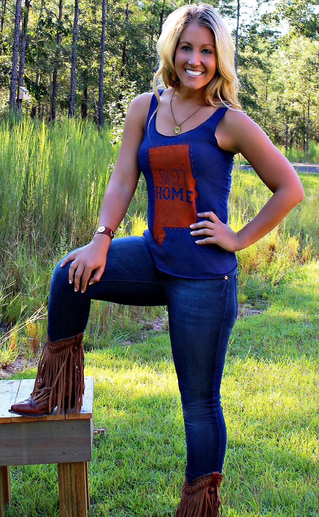 Judith March: Sweet Home Alabama Tank, Navy
