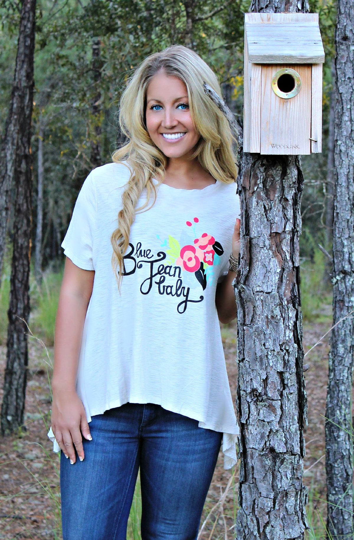 Judith March: Blue Jean Baby Top, Cream