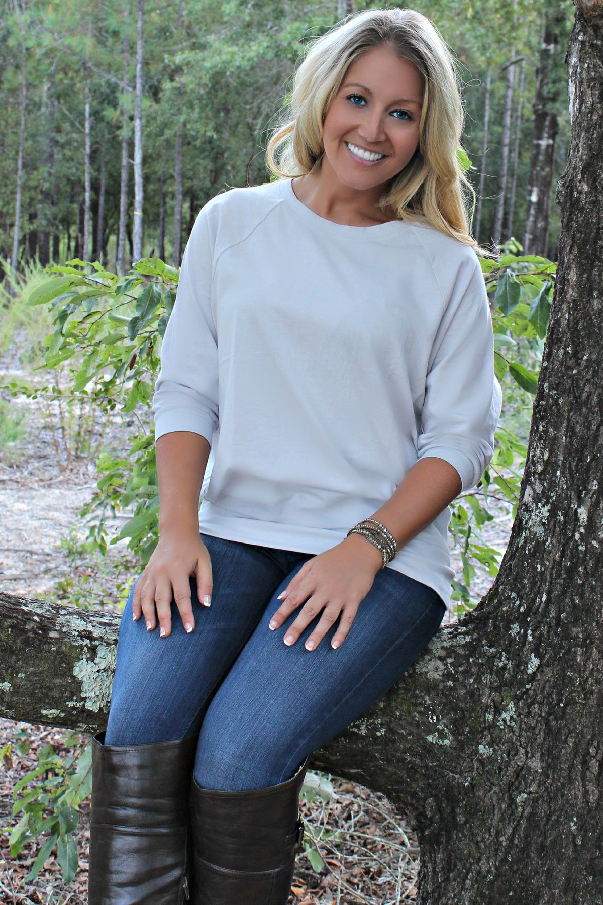 Slouchy Tunic, Gray