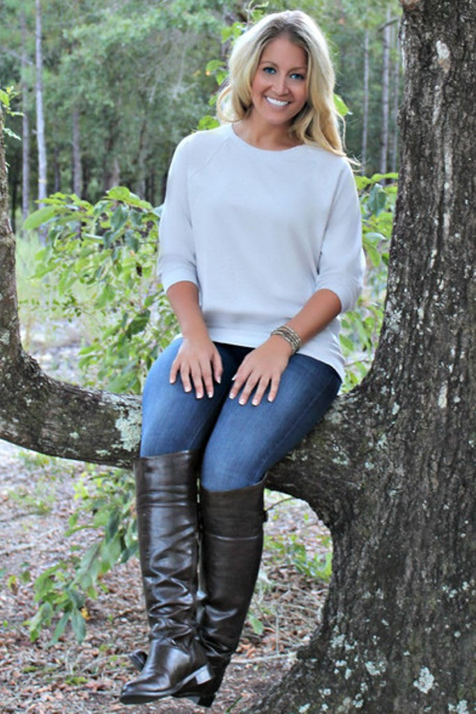 Slouchy Tunic, Gray