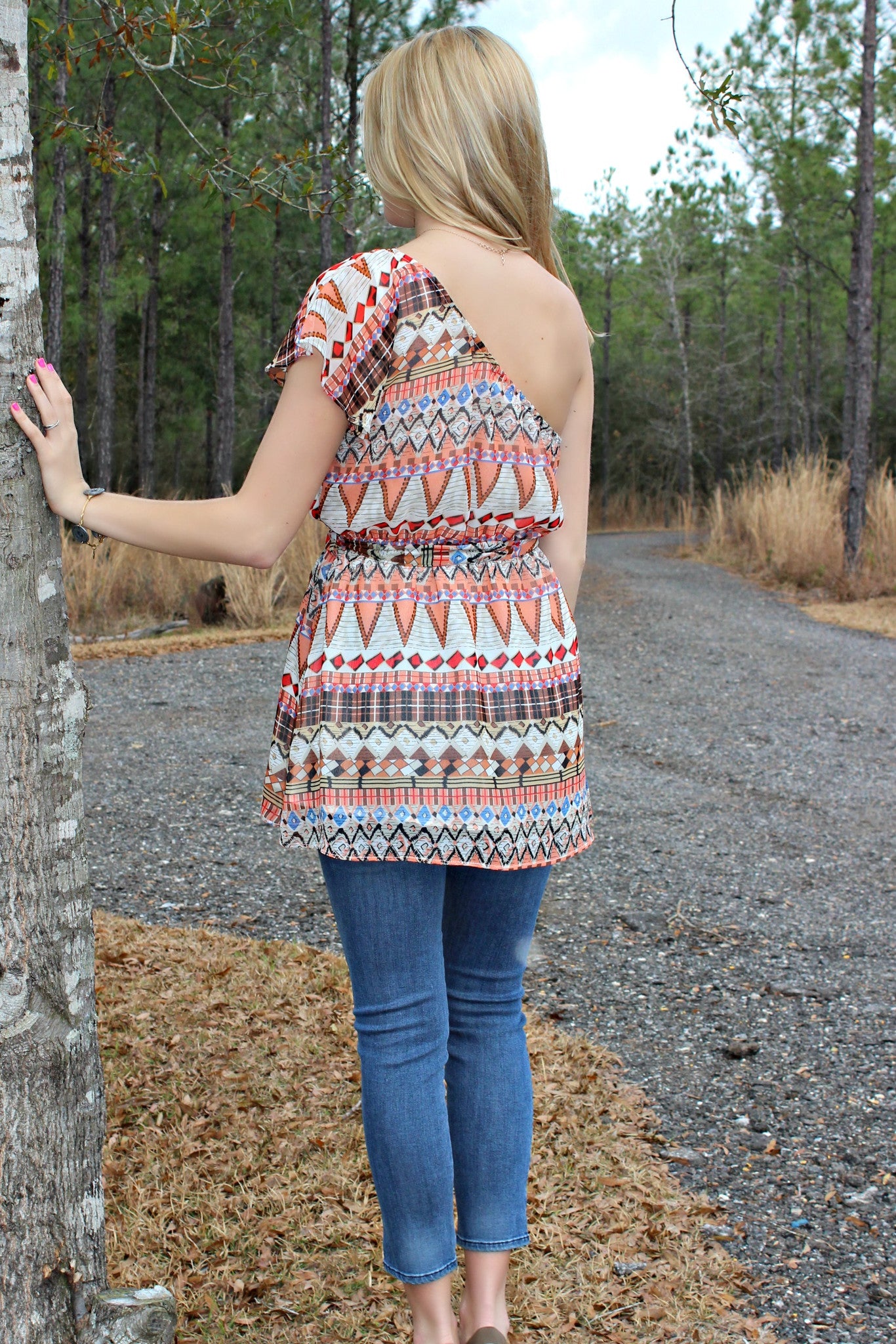 Reagan Tunic, Coral Multi