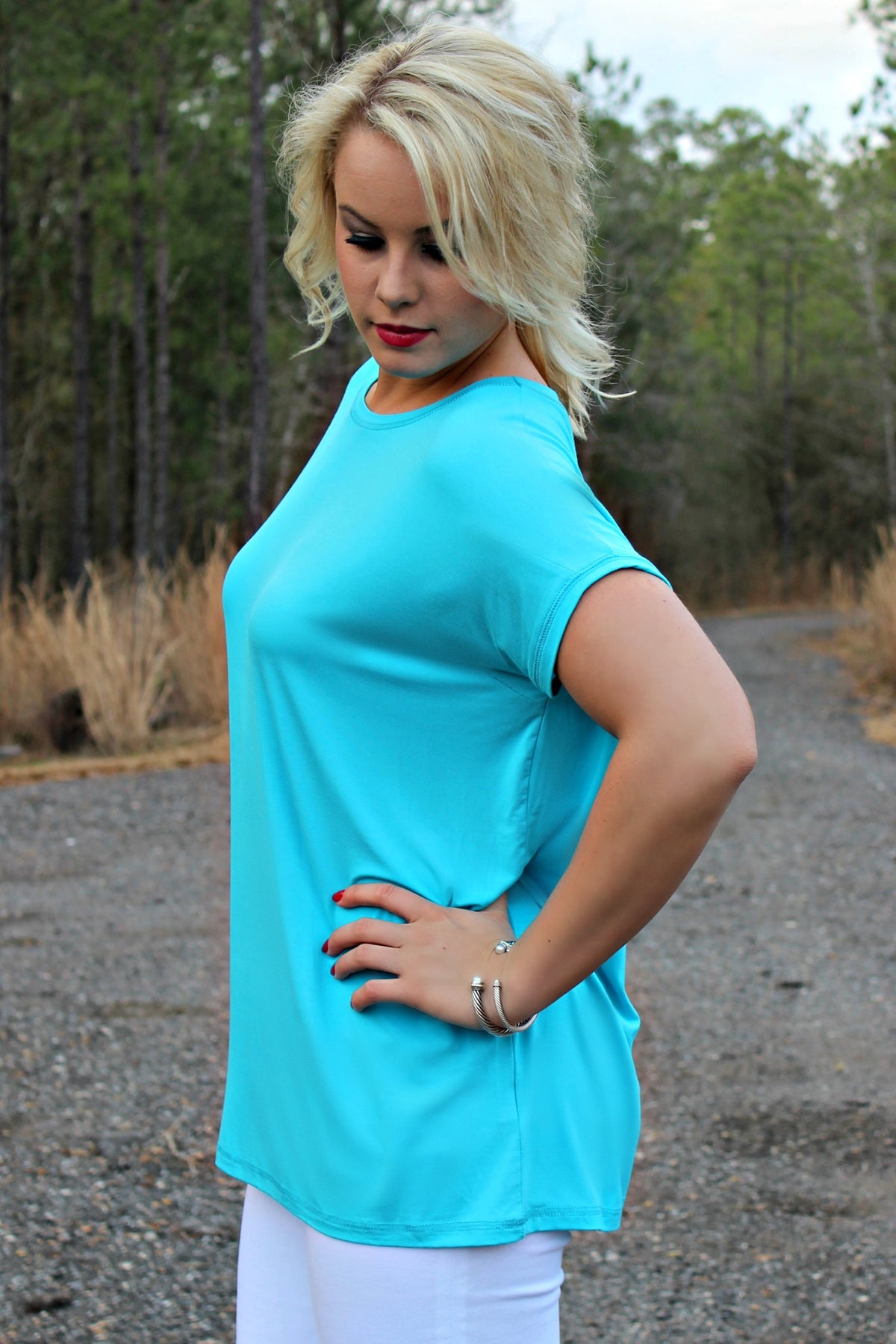 Piko: Knitted Blouse, Blue